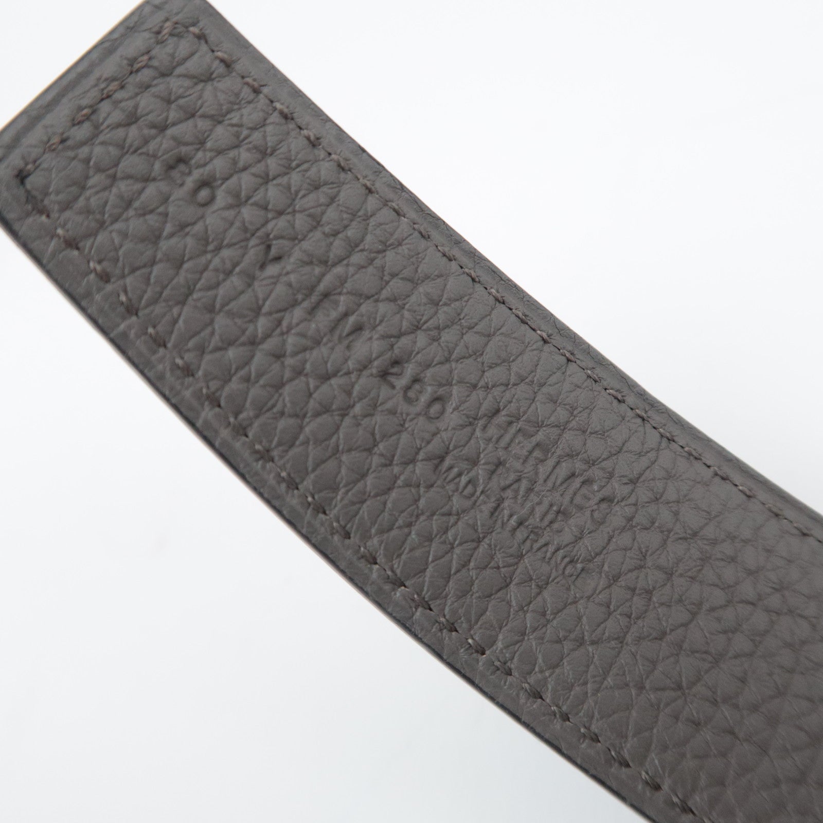 HERMES Constance H Reversible Leather Belt Size 80 Y Stamp (2020) Black Gray