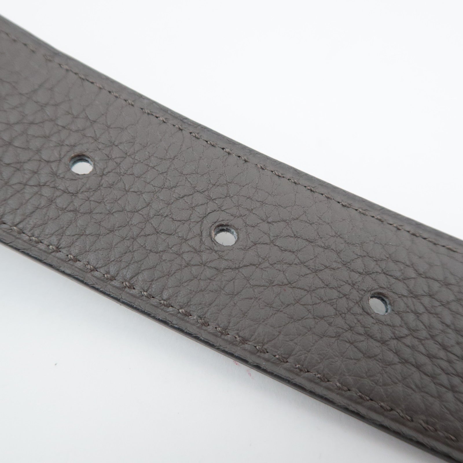 HERMES Constance H Reversible Leather Belt Size 80 Y Stamp (2020) Black Gray
