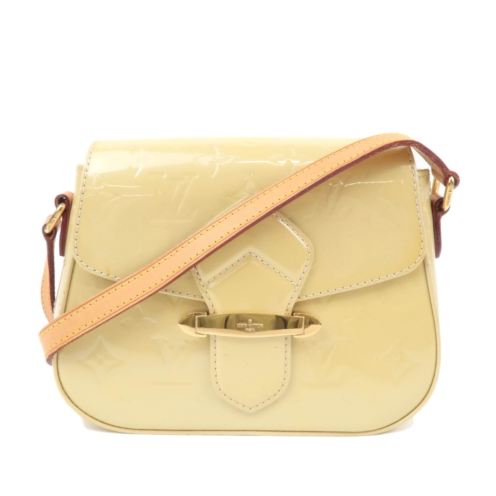 Louis Vuitton Monogram Vernis Bellflower PM Shoulder Bag Blanc Corail M9173189892