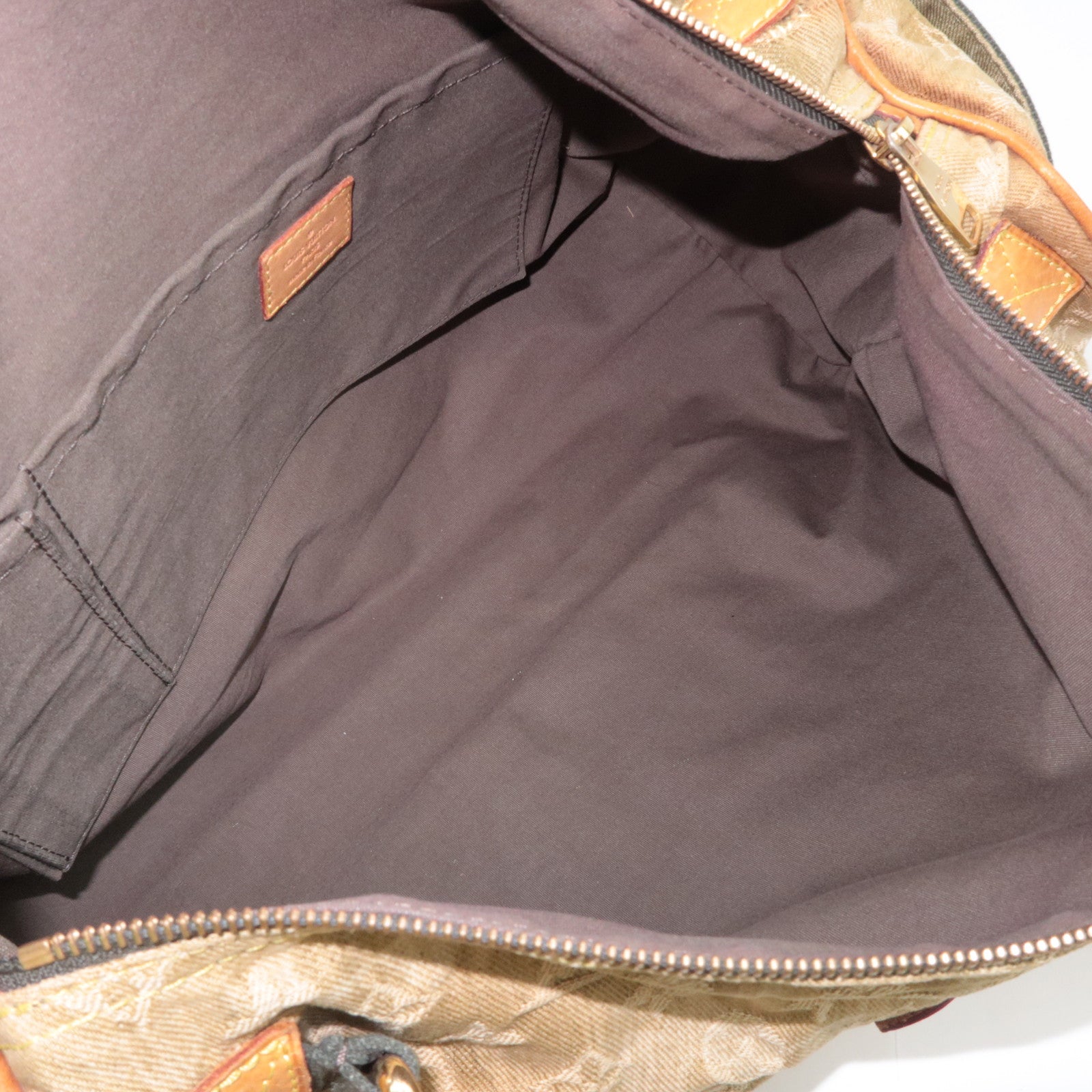 Louis Vuitton Murakami Monogramouflage Lys Denim Shoulder Bag Khaki M95771