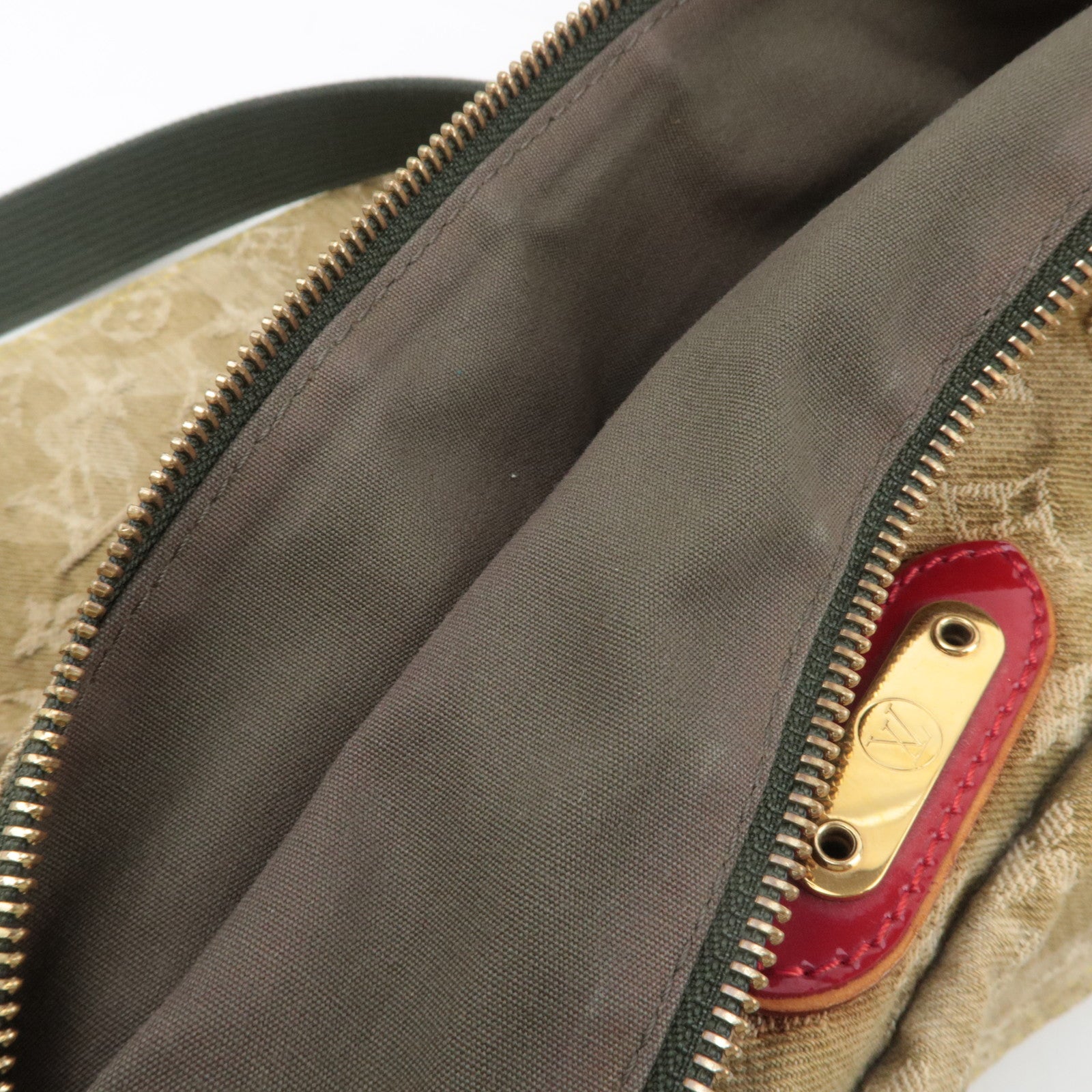 Louis Vuitton Murakami Monogramouflage Lys Denim Shoulder Bag Khaki M95771