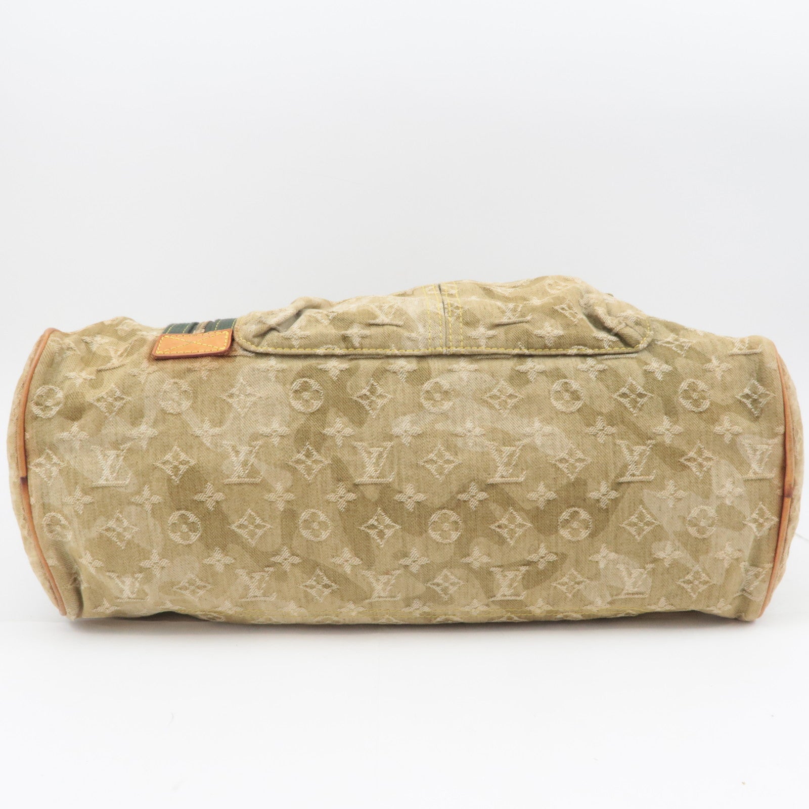 Louis Vuitton Murakami Monogramouflage Lys Denim Shoulder Bag Khaki M95771