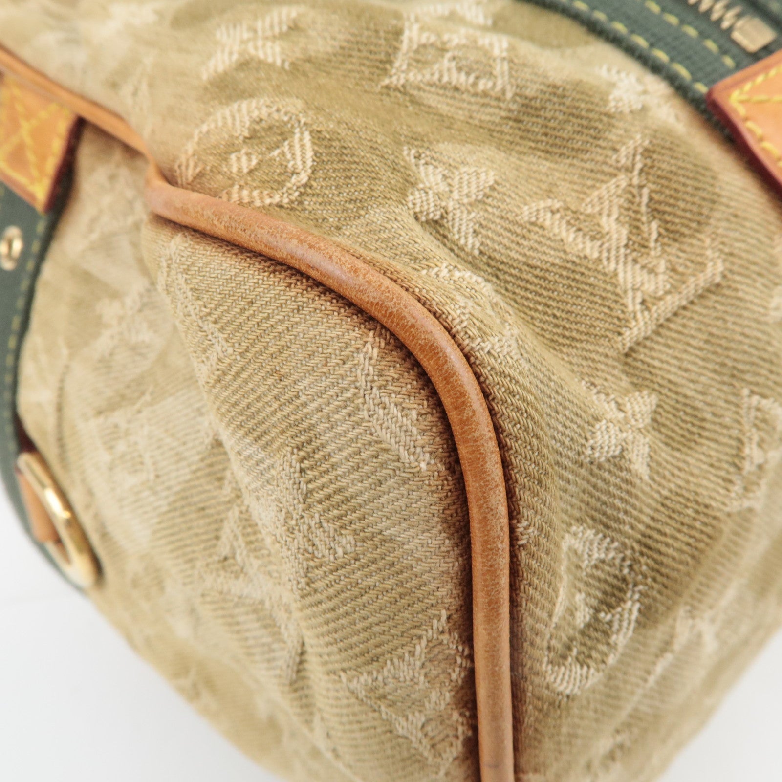 Louis Vuitton Murakami Monogramouflage Lys Denim Shoulder Bag Khaki M95771