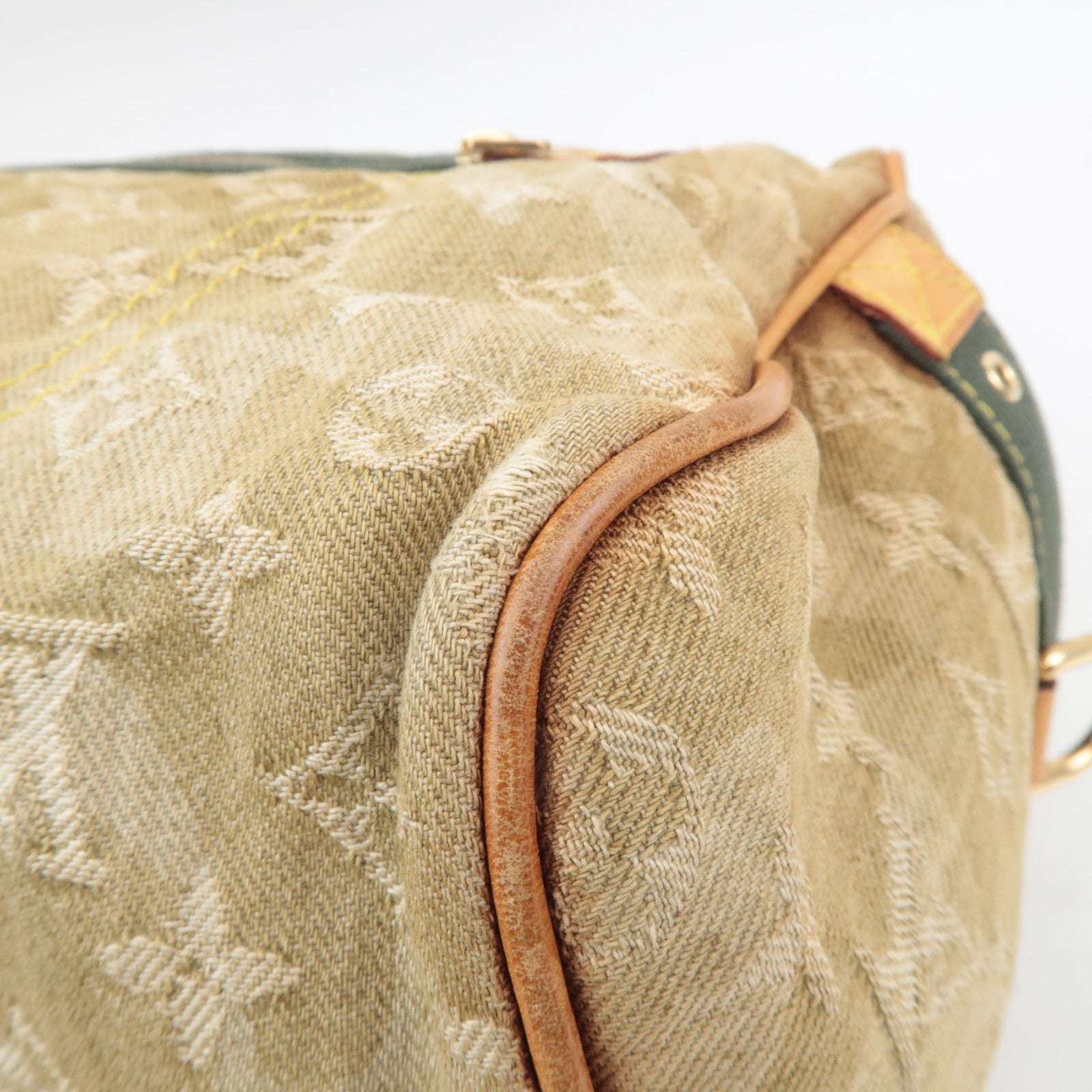 Louis Vuitton Murakami Monogramouflage Lys Denim Shoulder Bag Khaki M95771