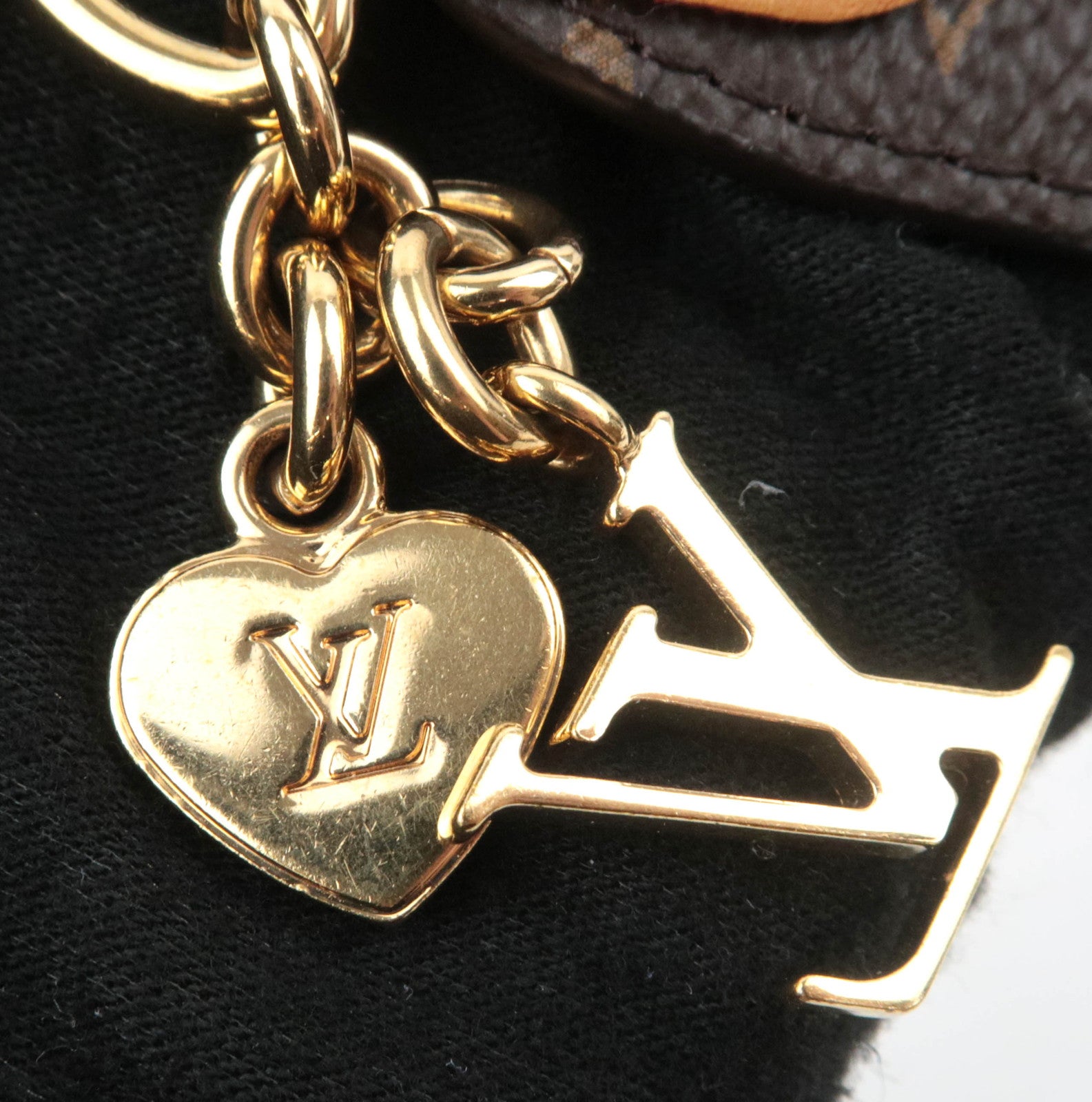 Louis Vuitton LV Cherished Monogram Bag Charm Key Ring M01184
