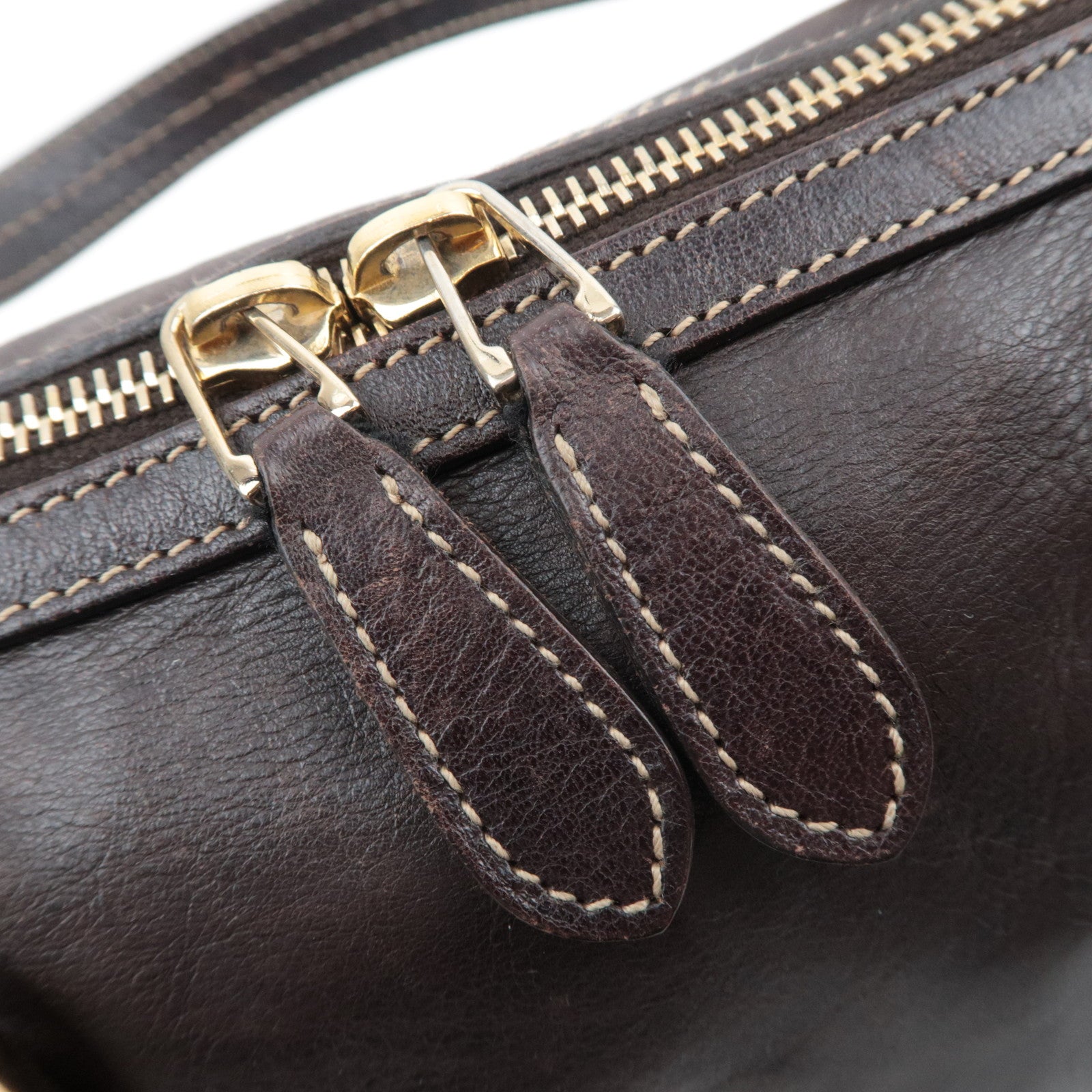 GUCCI Duchessa Leather Handbag Brown 181487