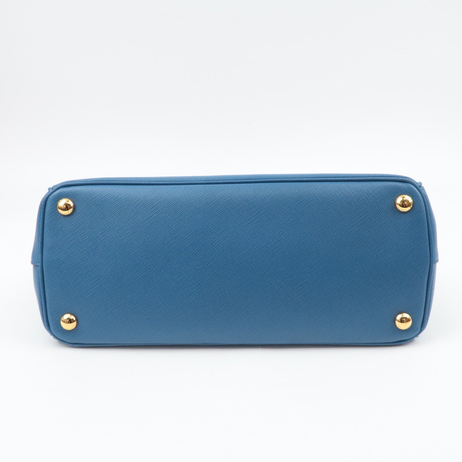 PRADA Galleria Saffiano 2Way Leather Handbag Blue