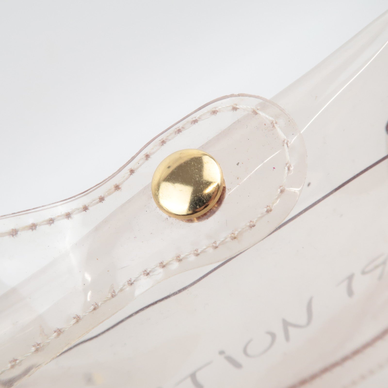 HERMES Vinyl Kelly Handbag Clear