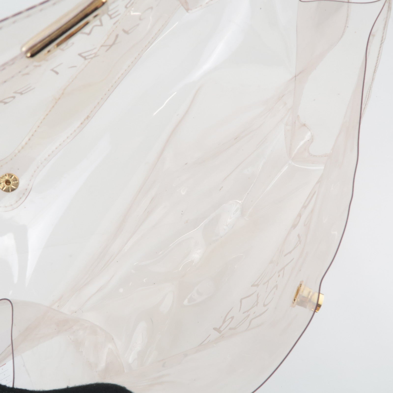 HERMES Vinyl Kelly Handbag Clear