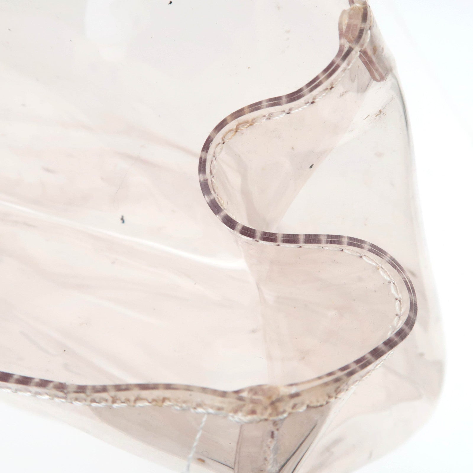 HERMES Vinyl Kelly Handbag Clear