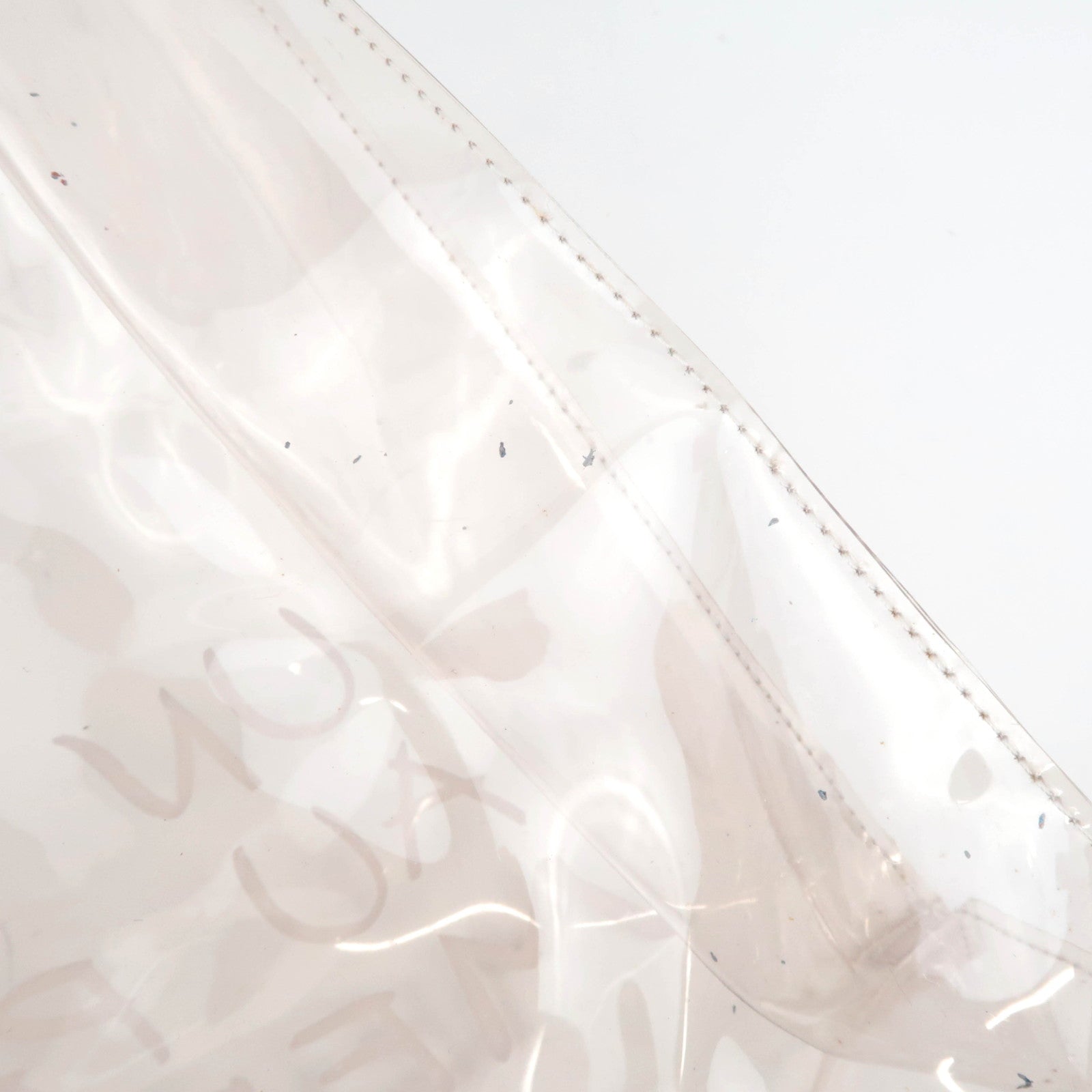 HERMES Vinyl Kelly Handbag Clear