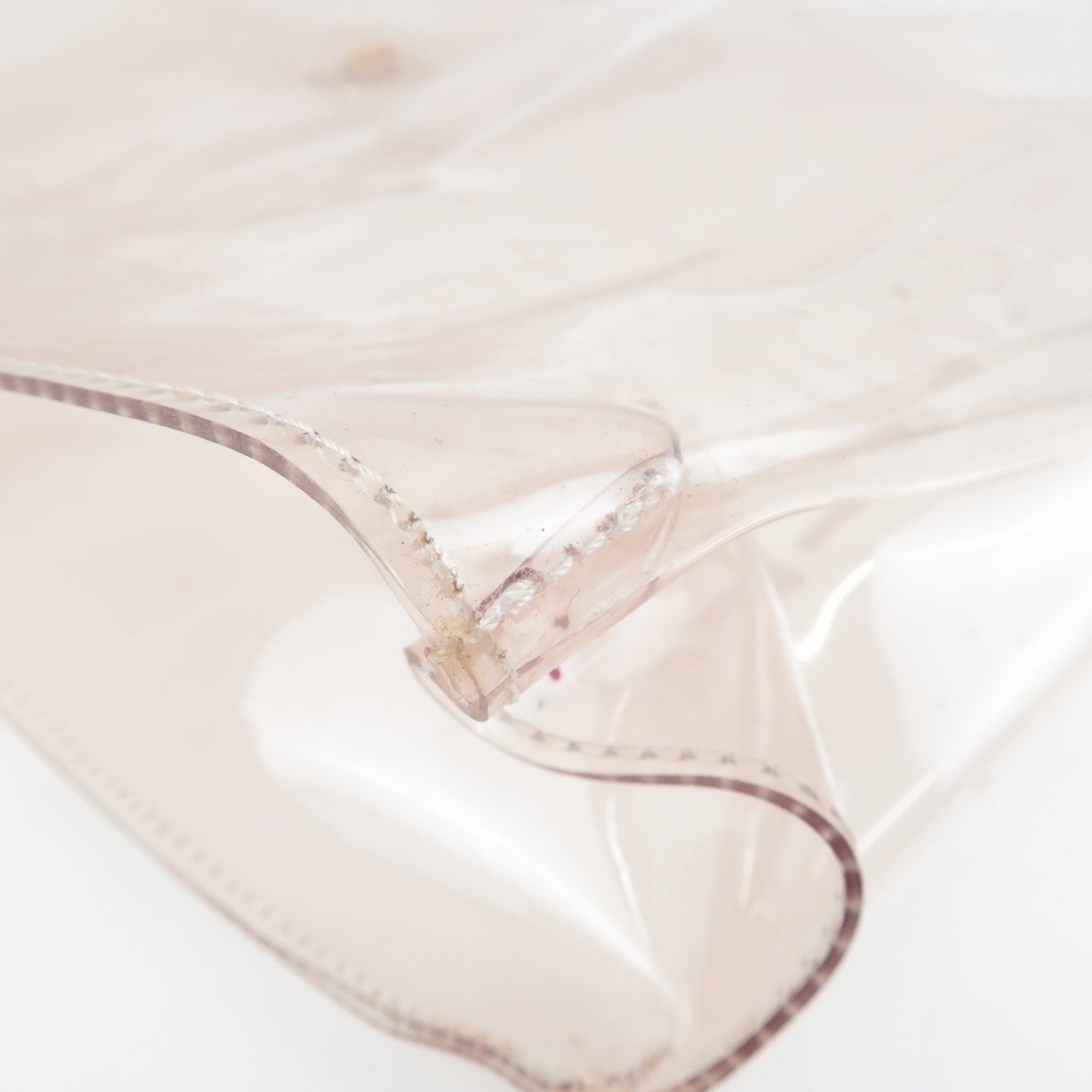 HERMES Vinyl Kelly Handbag Clear