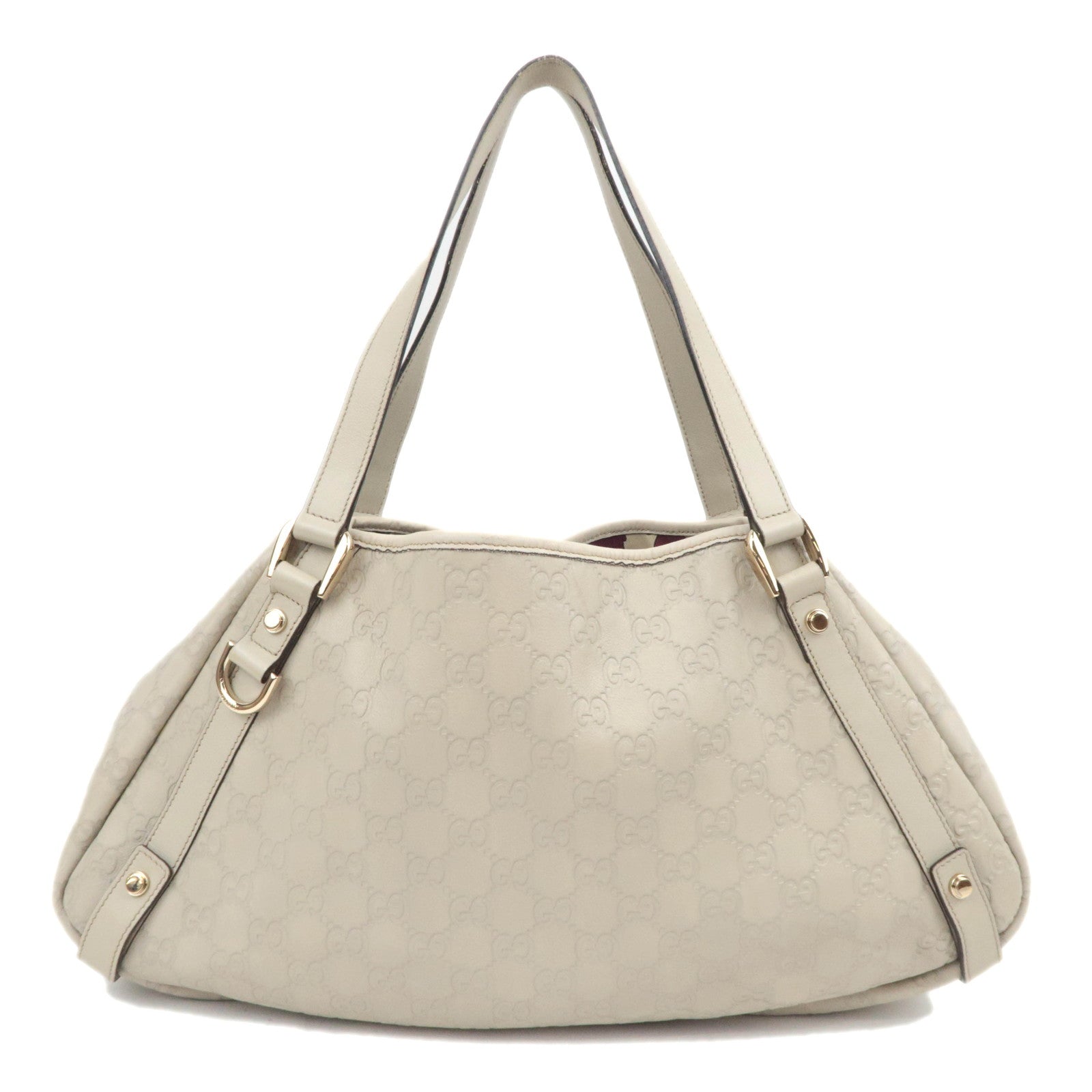 GUCCI Abbey Guccissima Leather Tote Bag Ivory 13073689937