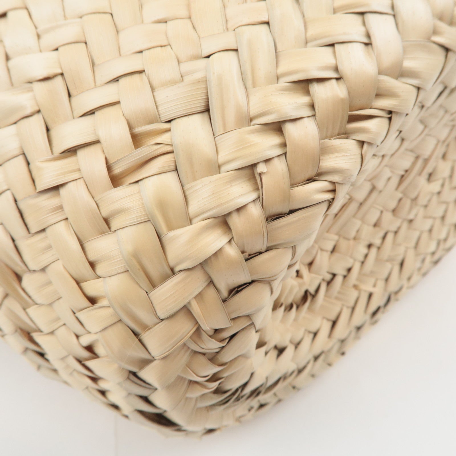 CELINE Triomphe Classic Panier 2Way Raffia Basket Bag Brown