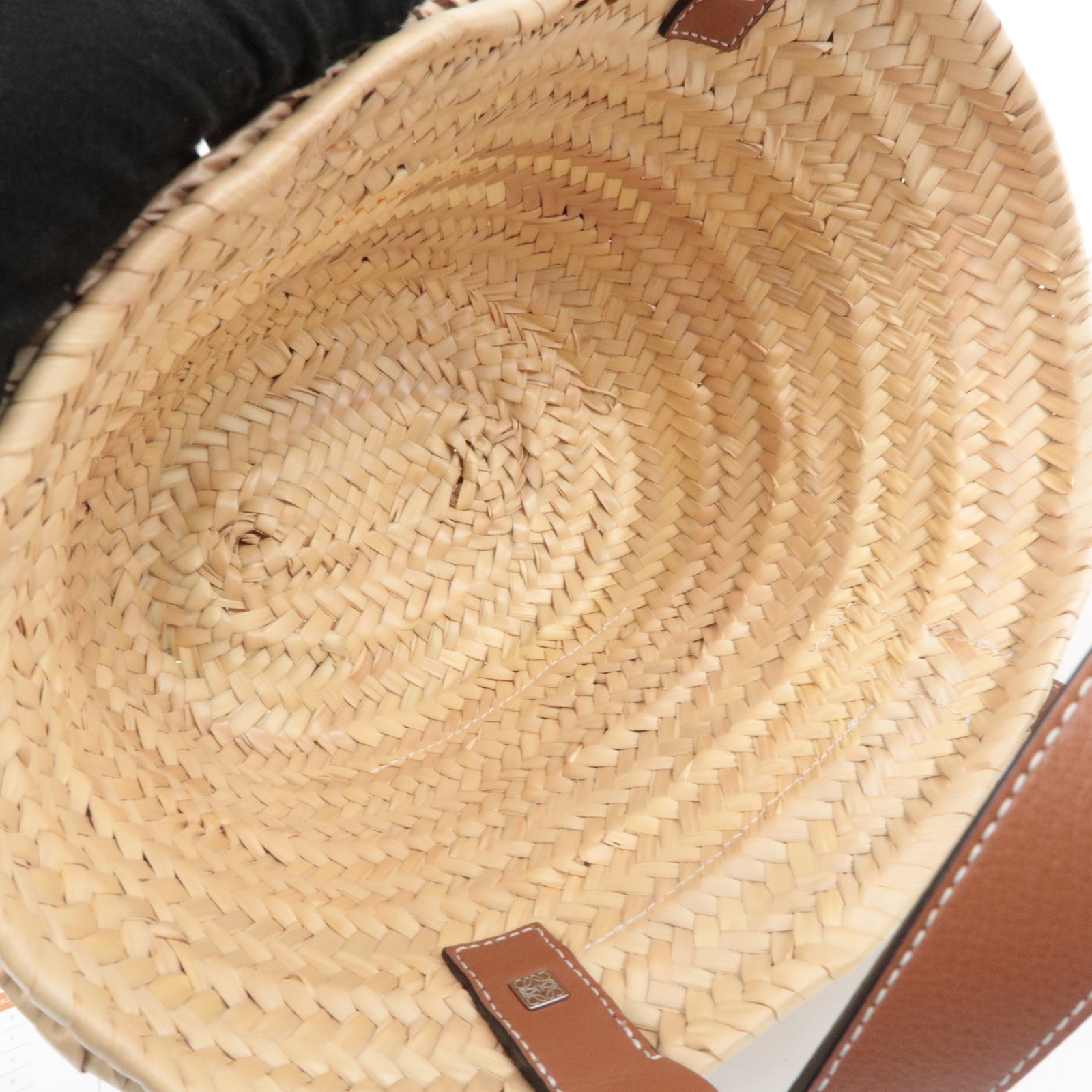 LOEWE Raffia Basket Bag Small Tan