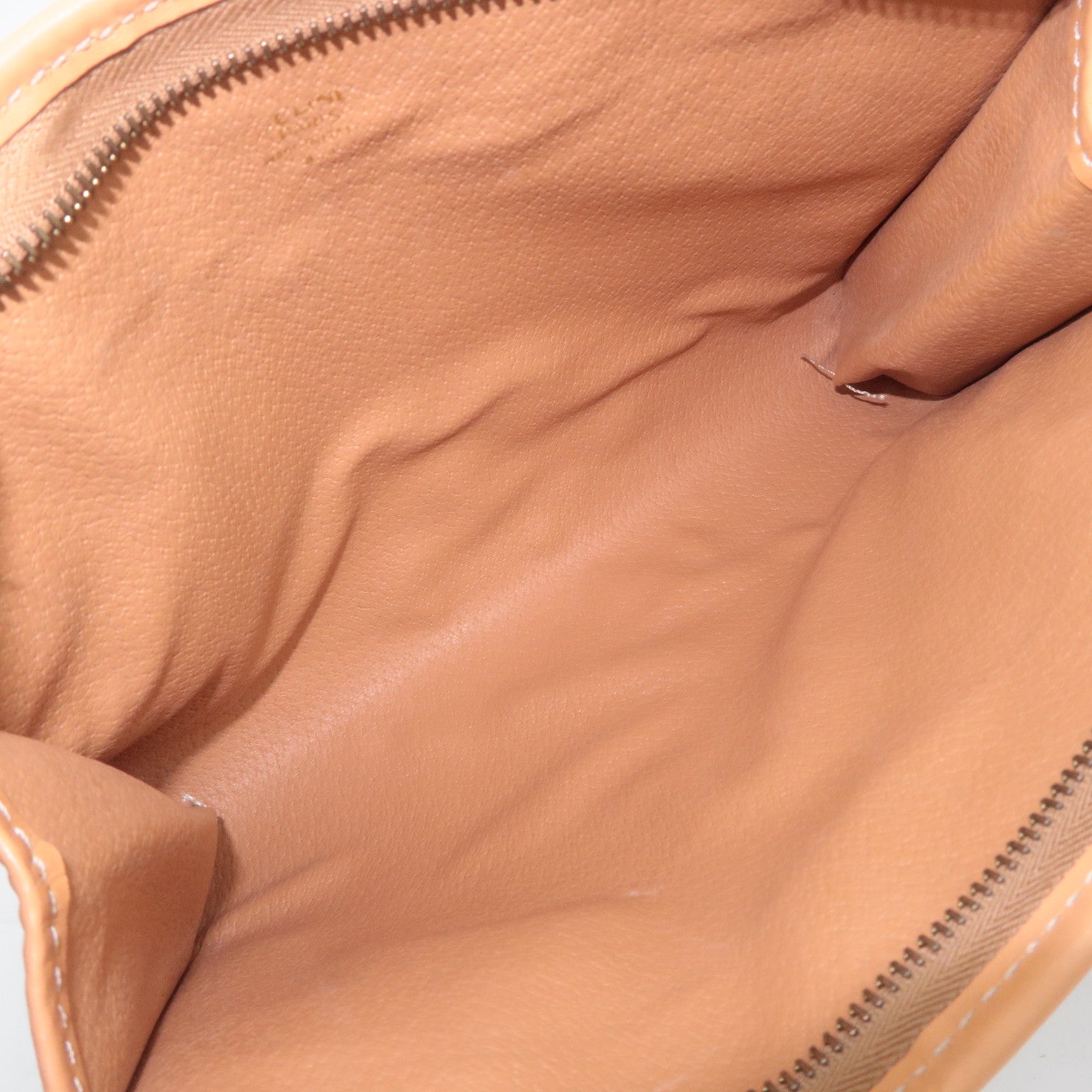 CELINE Macadam PVC Leather Clutch Bag Brown