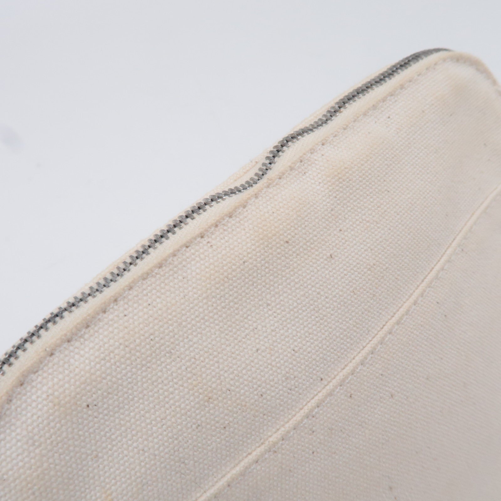 HERMES Bolide Pouch Mini 20 Canvas Leather Ivory