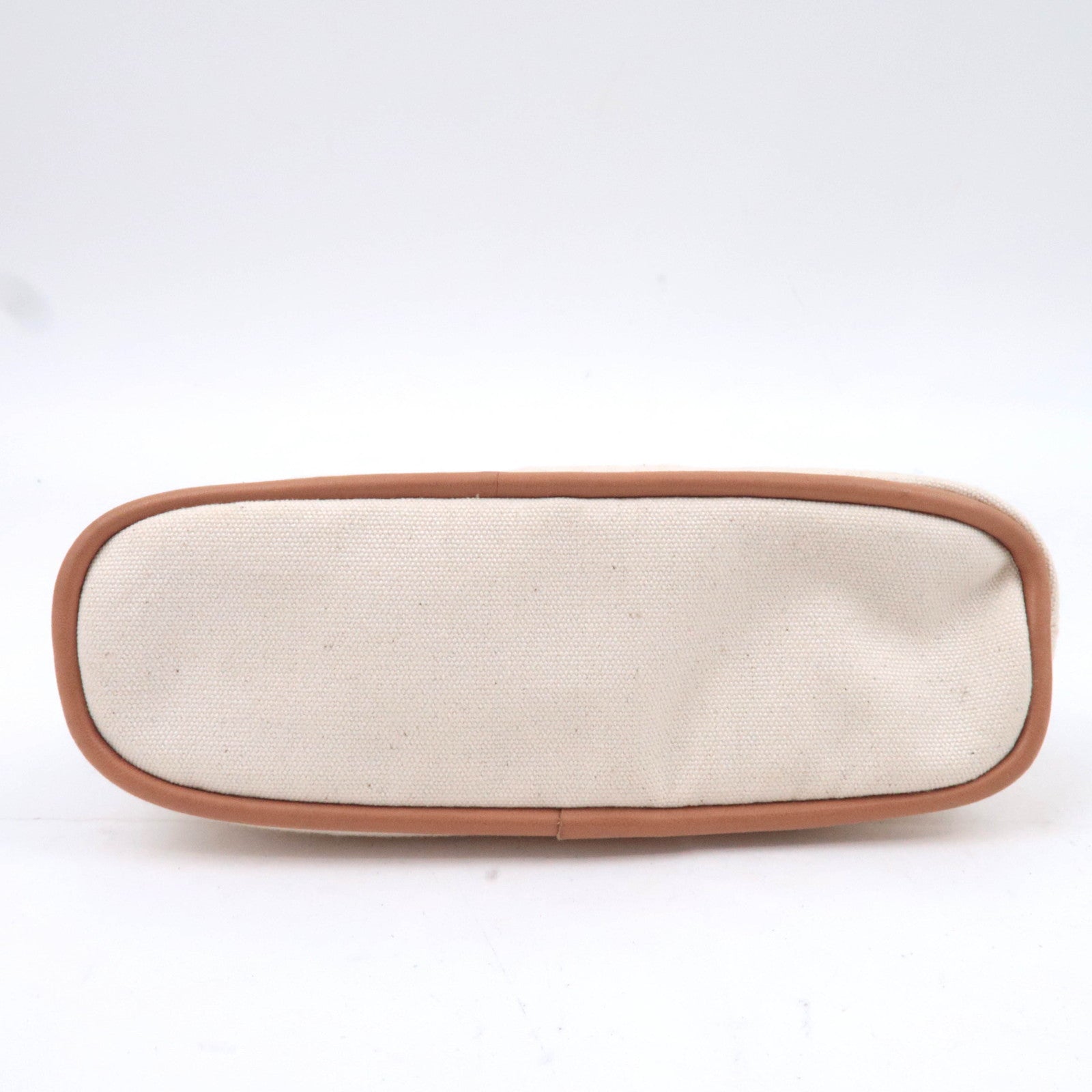 HERMES Bolide Pouch Mini 20 Canvas Leather Ivory