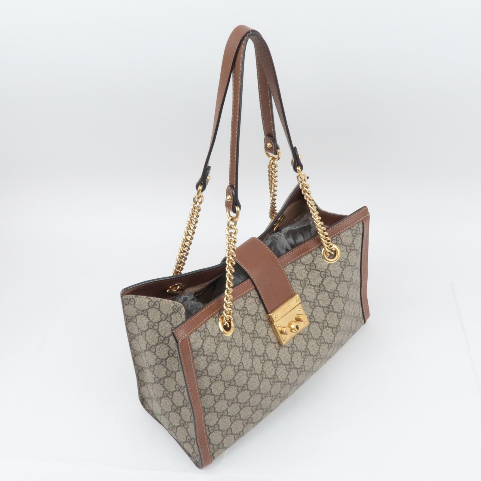 GUCCI GG Medium GG Supreme Chain Tote Bag Beige 479197
