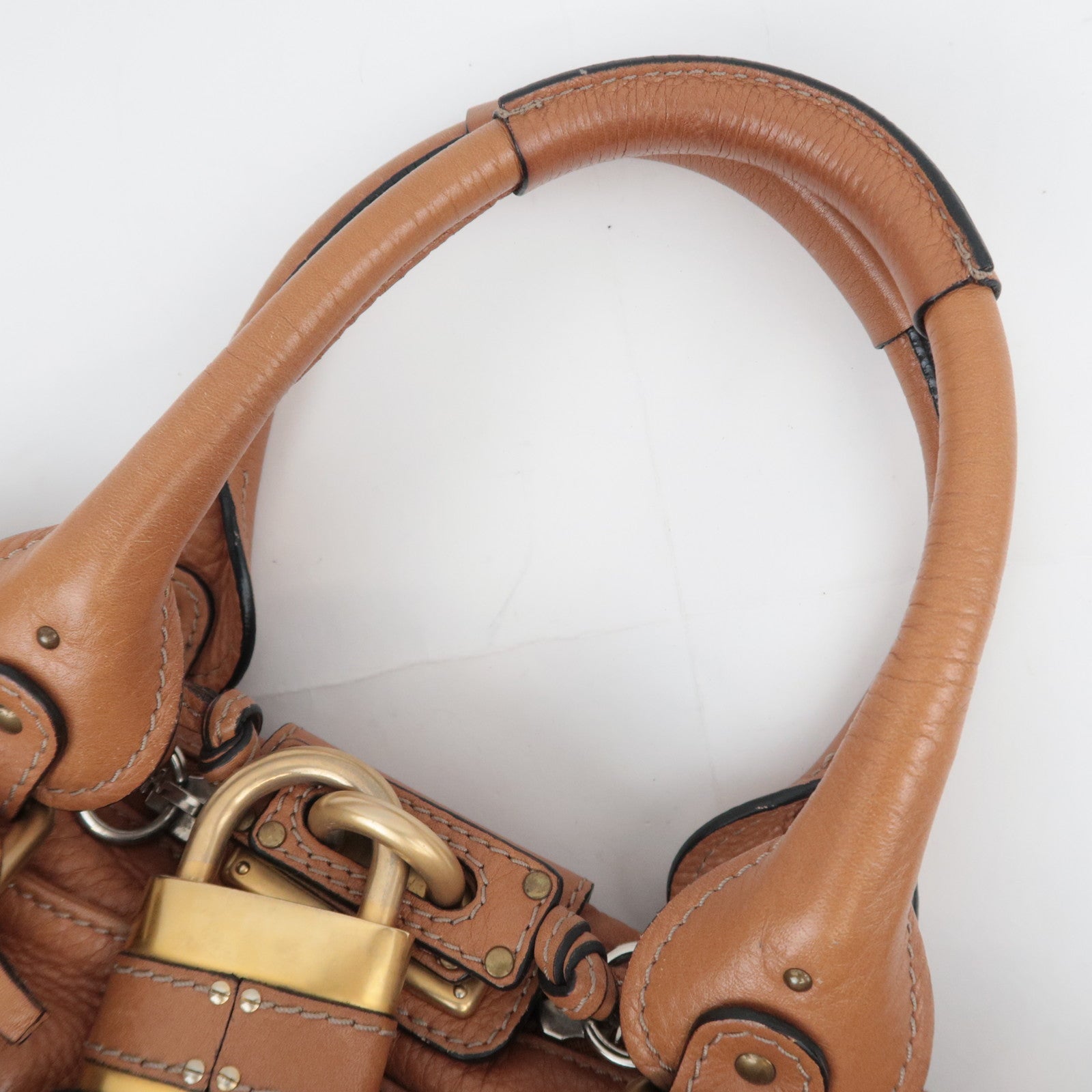 Chloe Paddington Leather Handbag Brown