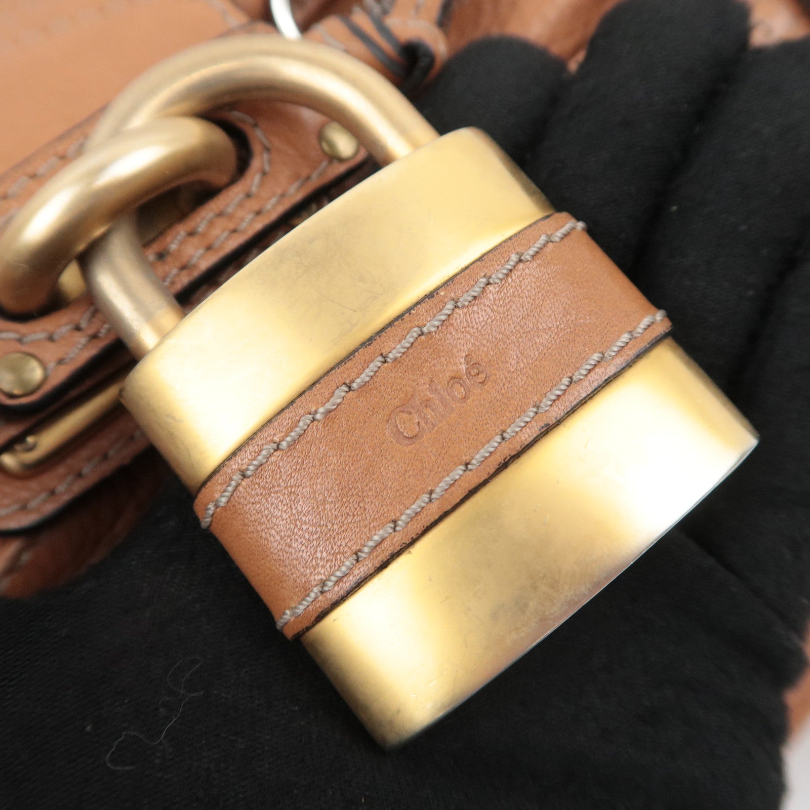 Chloe Paddington Leather Handbag Brown