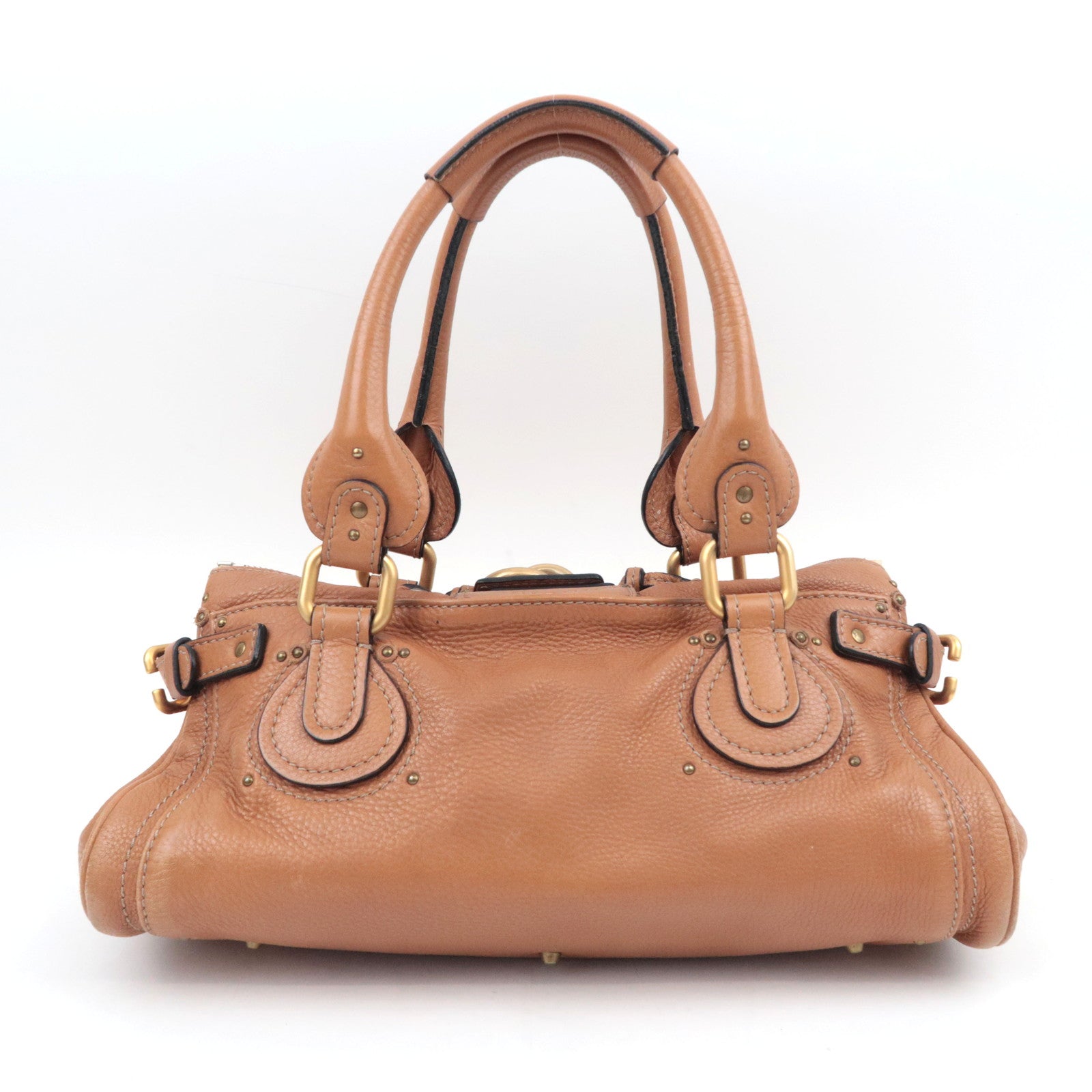 Chloe Paddington Leather Handbag Brown