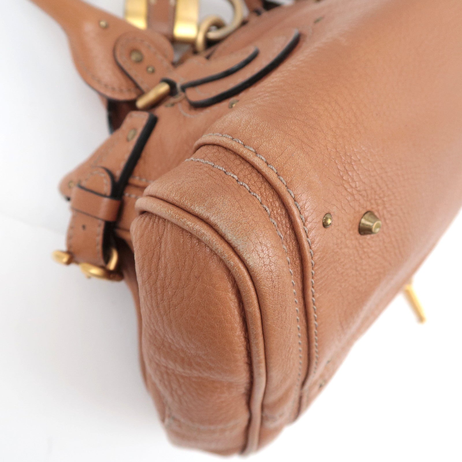 Chloe Paddington Leather Handbag Brown