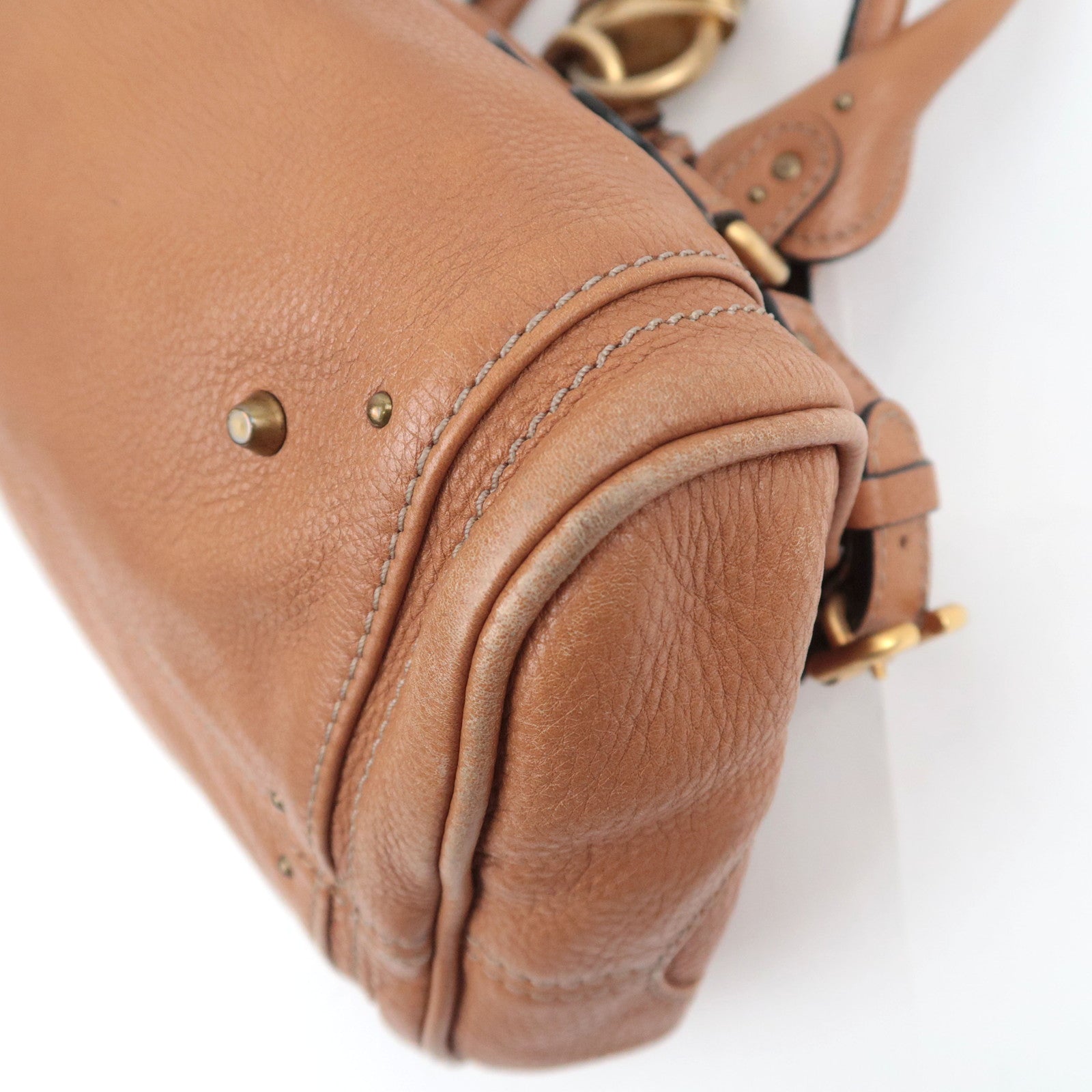 Chloe Paddington Leather Handbag Brown