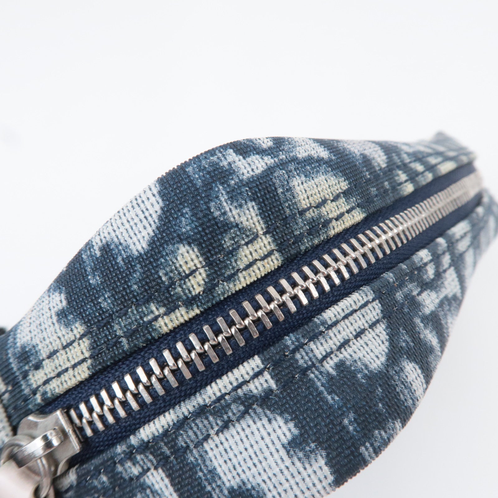 Christian Dior Trotter No.1 PVC Patent Pouch Navy White