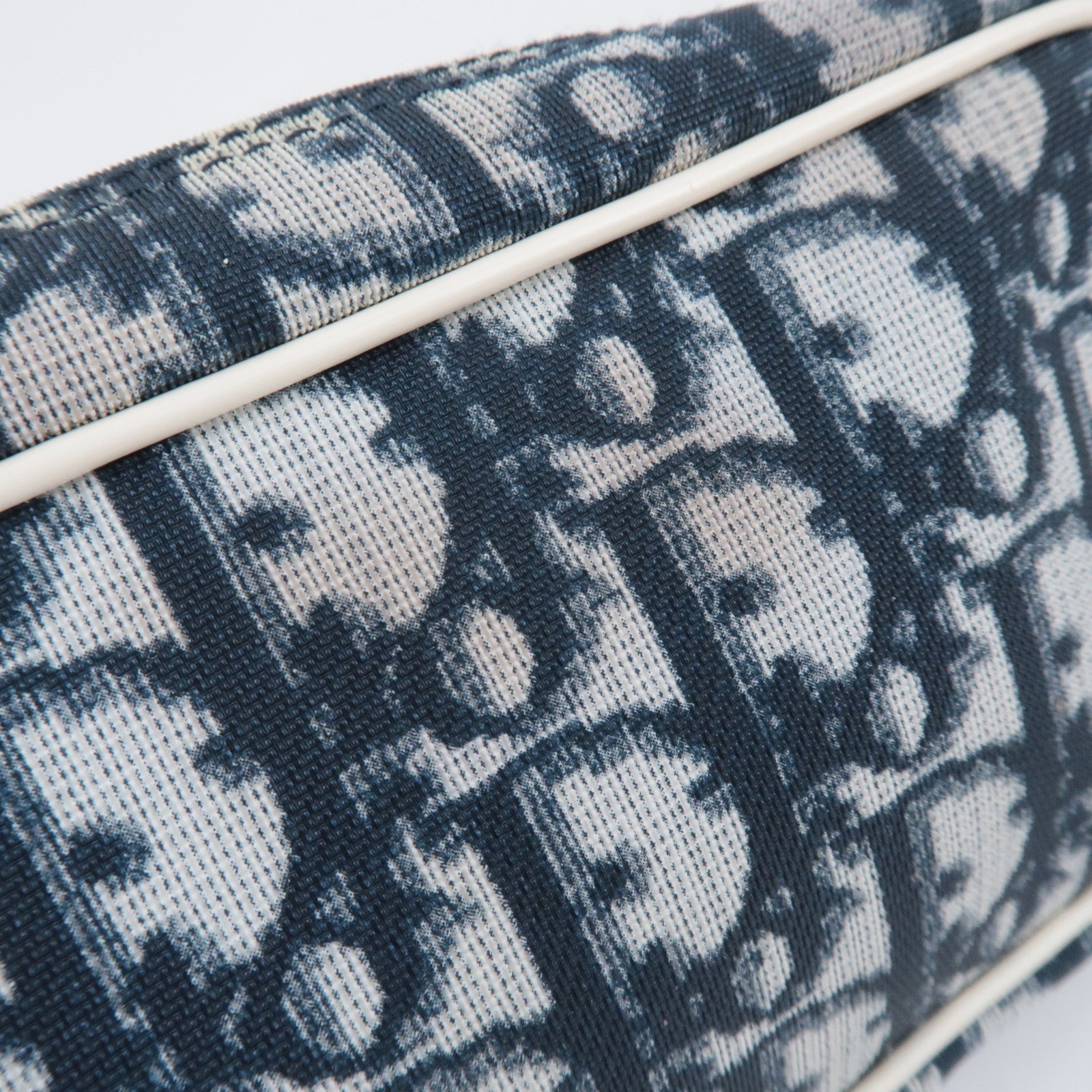 Christian Dior Trotter No.1 PVC Patent Pouch Navy White