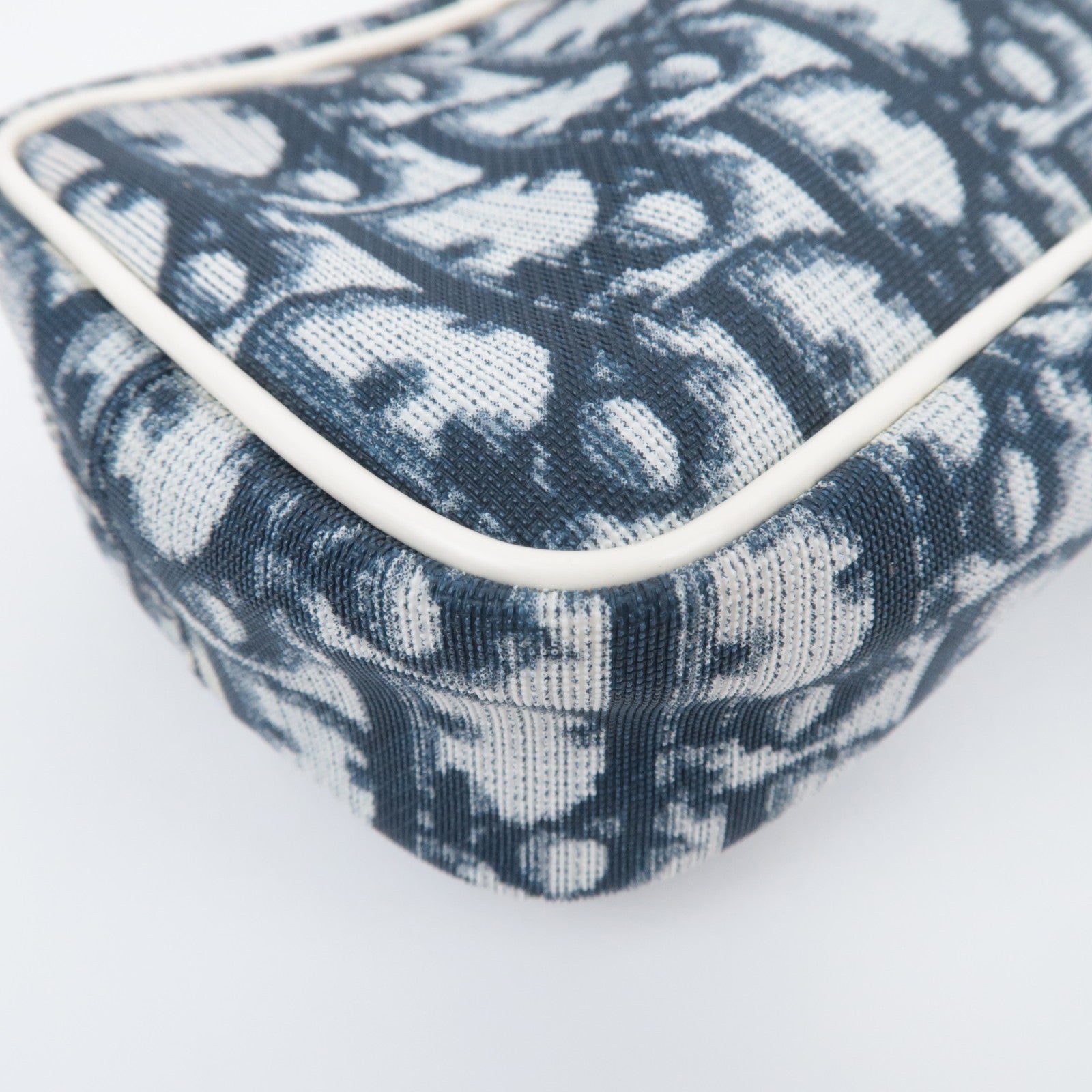 Christian Dior Trotter No.1 PVC Patent Pouch Navy White