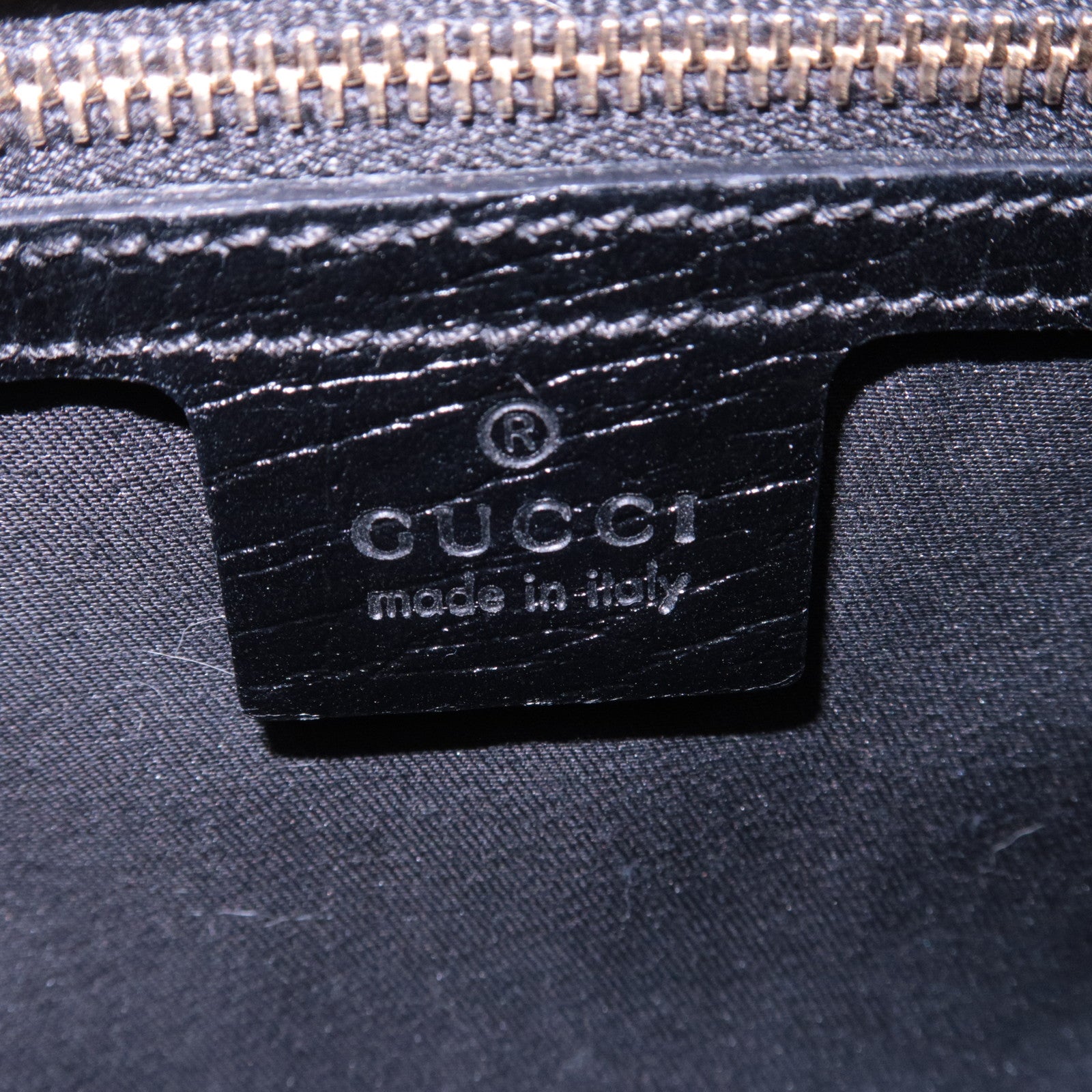 GUCCI Sherry GG Canvas Hobo Shoulder Bag Black 130995