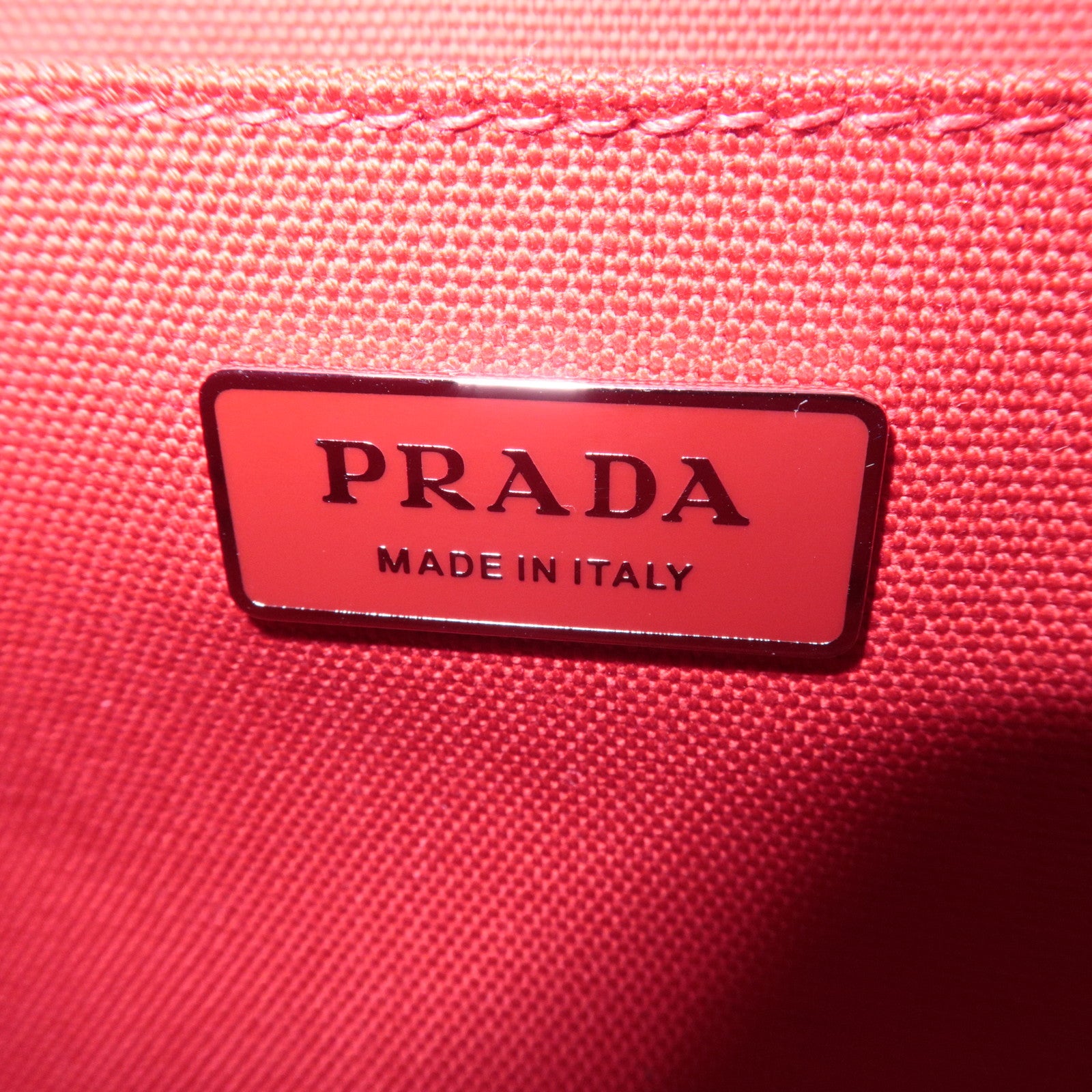 PRADA Canapa Patch Mini 2Way Canvas Tote Bag Marine Print Blue 1BG439