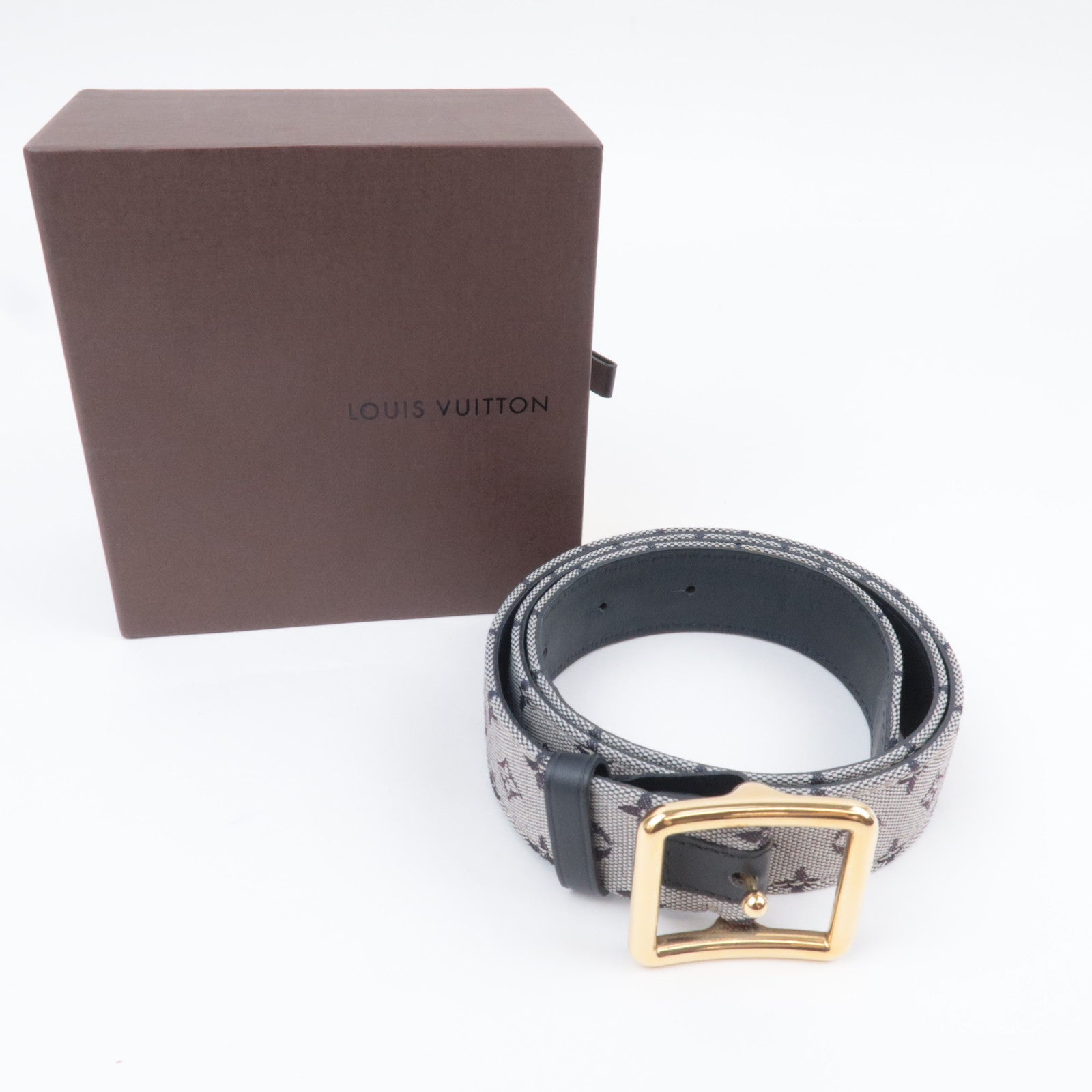 Louis Vuitton Monogram Mini Ceinture Belt 80/32 Blue M6816V