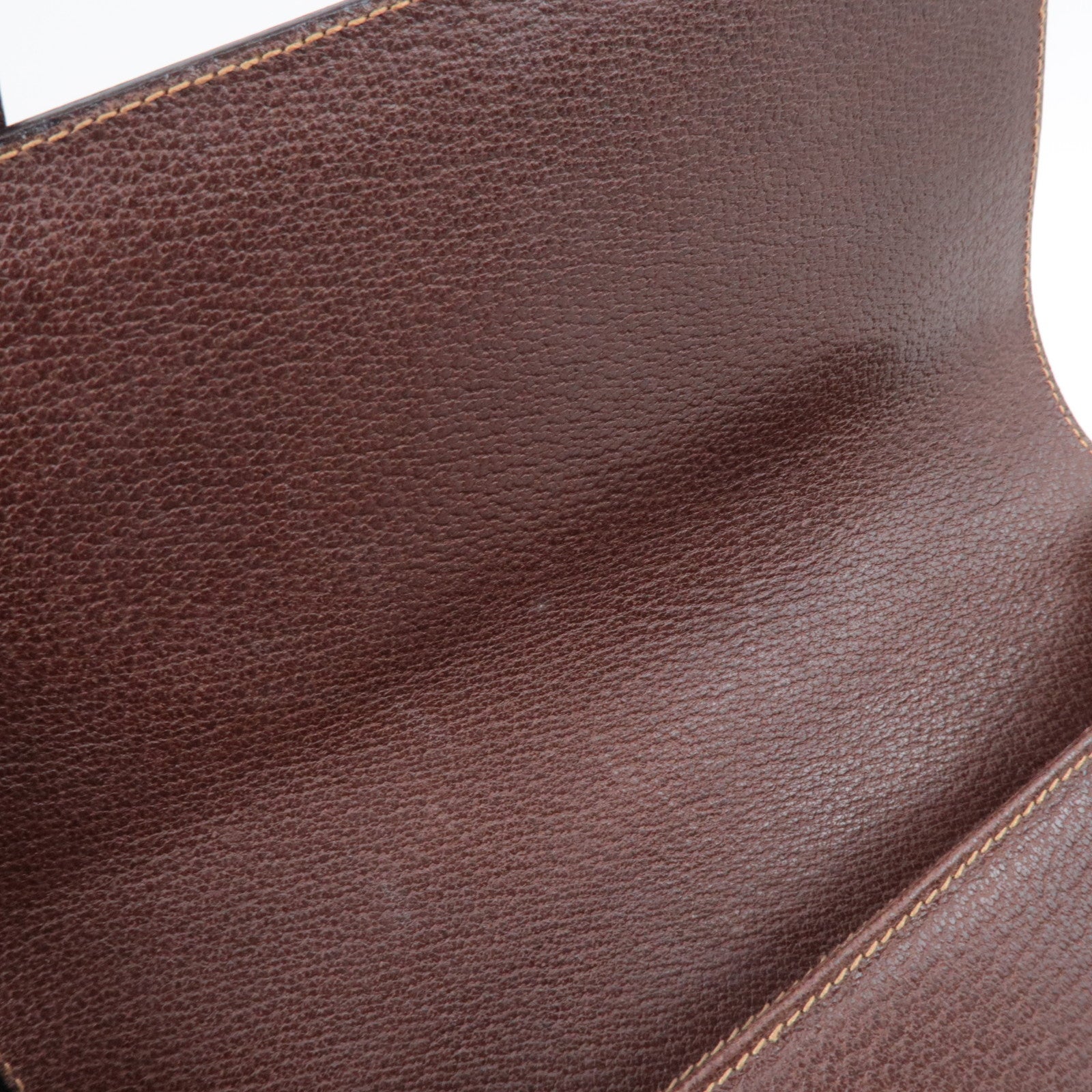 GUCCI Old Gucci Bamboo Sherry 2Way Leather Handbag Brown 000.110.0228