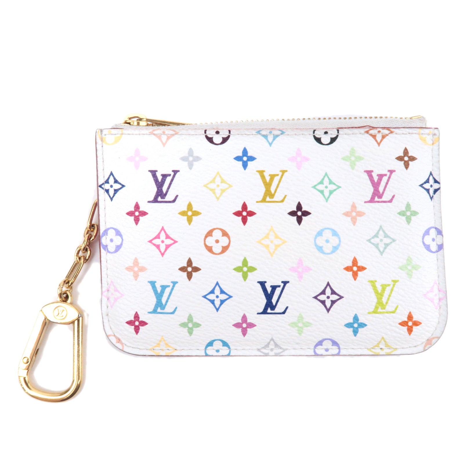 Louis Vuitton Monogram Multicolor Pochette Cles Coin Case Blanc M9373490091