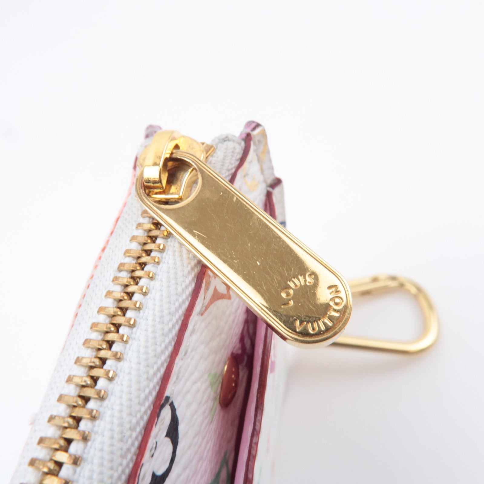 Louis Vuitton Monogram Multicolor Pochette Cles Coin Case Blanc M93734