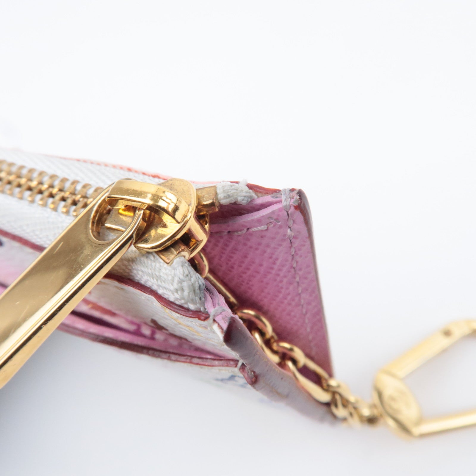 Louis Vuitton Monogram Multicolor Pochette Cles Coin Case Blanc M93734