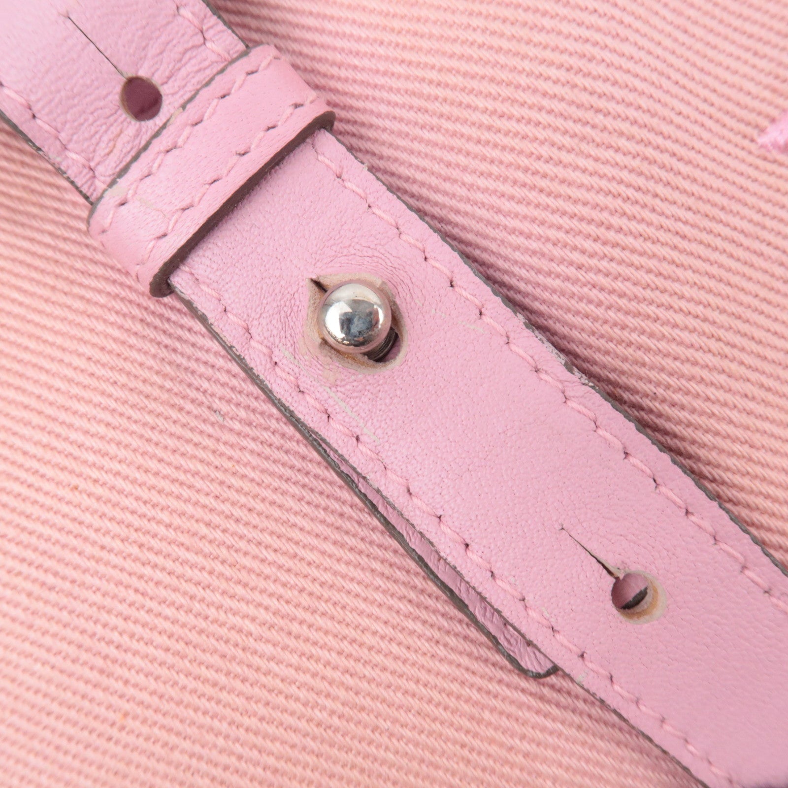 SAINT LAURENT YSL Kahala Canvas Velour Tote Bag Pink 121631