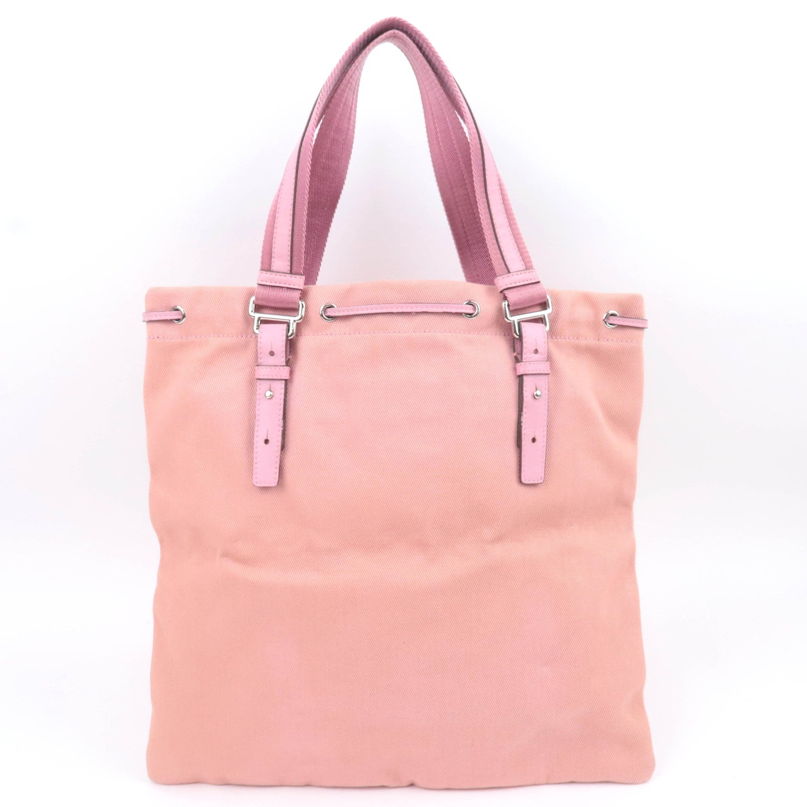 SAINT LAURENT YSL Kahala Canvas Velour Tote Bag Pink 121631