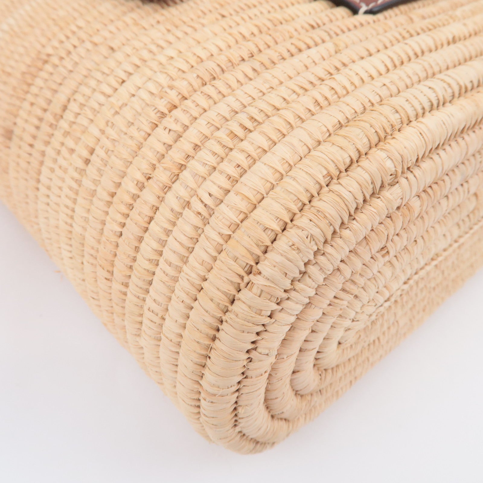LOEWE Square Basket Bag Small Raffia Handbag Tan