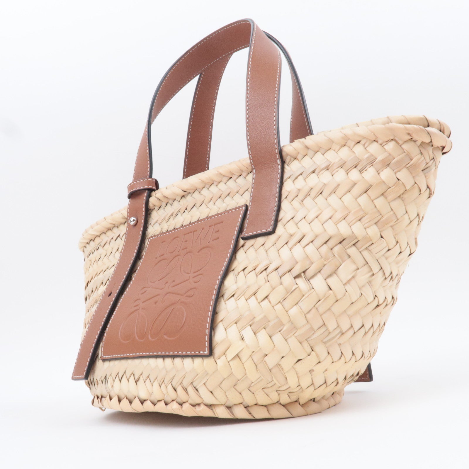 LOEWE Small Basket Bag Raffia Tan