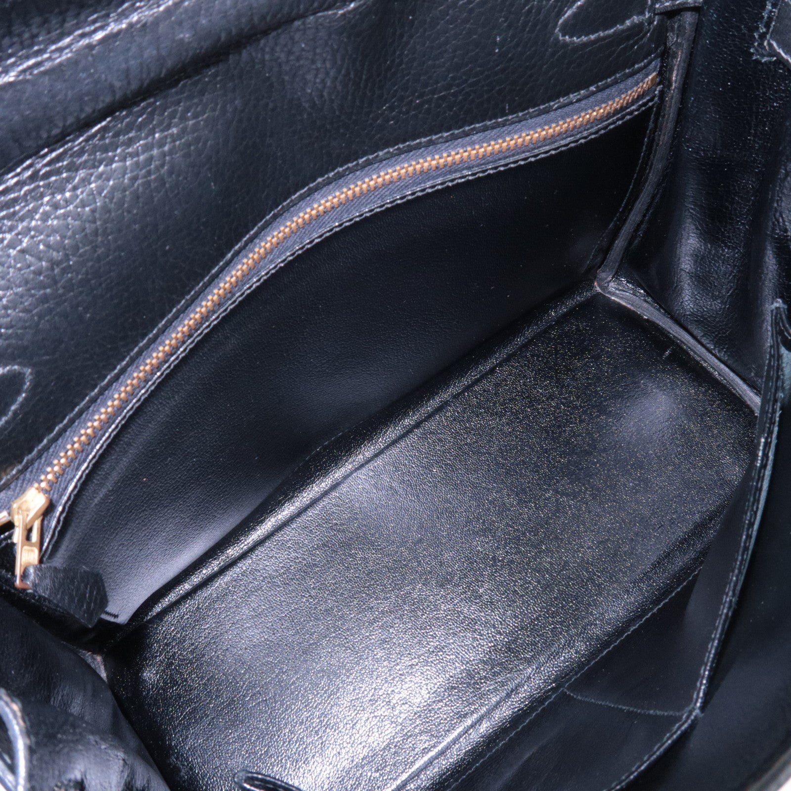 HERMES Kelly 28 〇S Stamp (1989) Ardennes Black Gold HDW