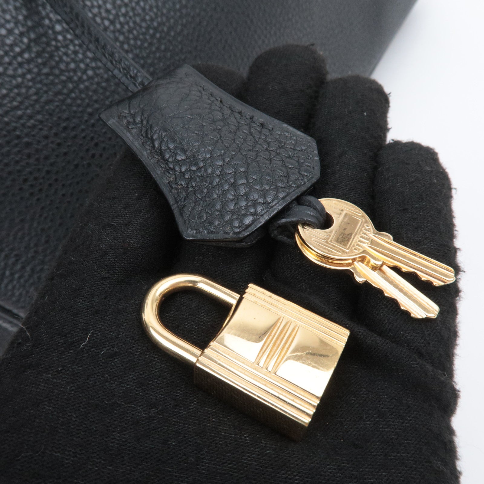 HERMES Birkin 30 □G Stamp (2003) Togo Black Gold HDW