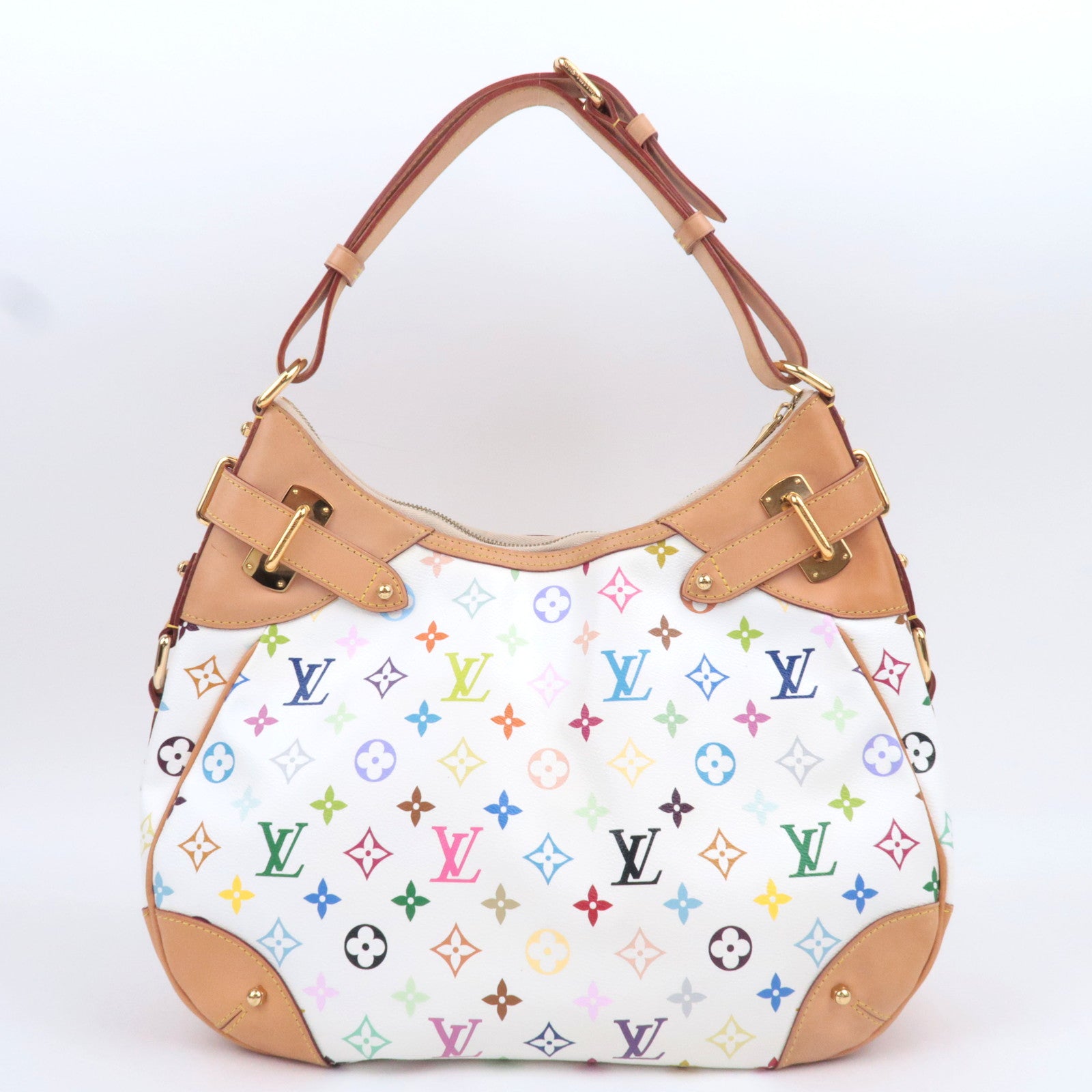 Louis Vuitton Monogram Multicolor Greta Shoulder Bag Blanc M40195