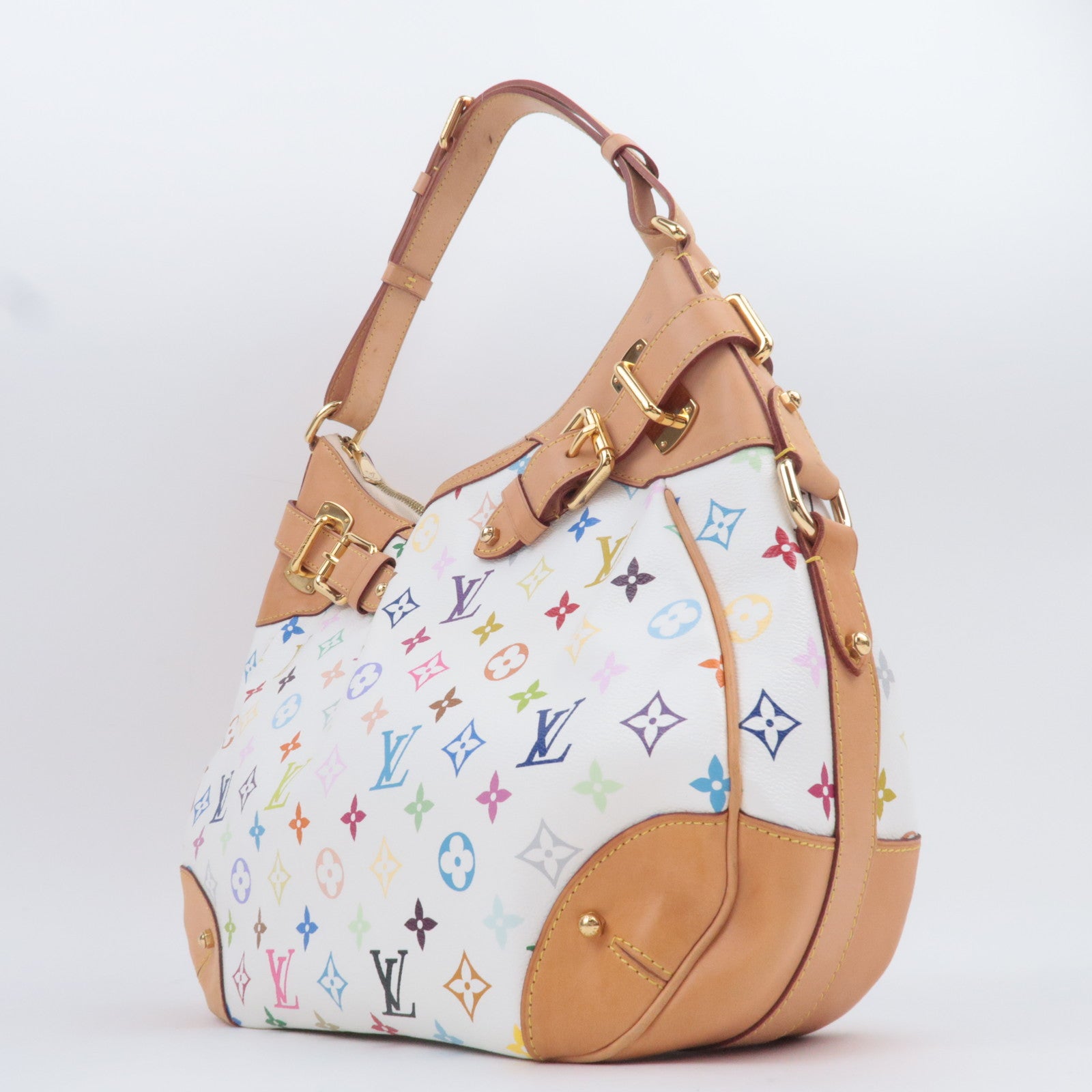 Louis Vuitton Monogram Multicolor Greta Shoulder Bag Blanc M40195