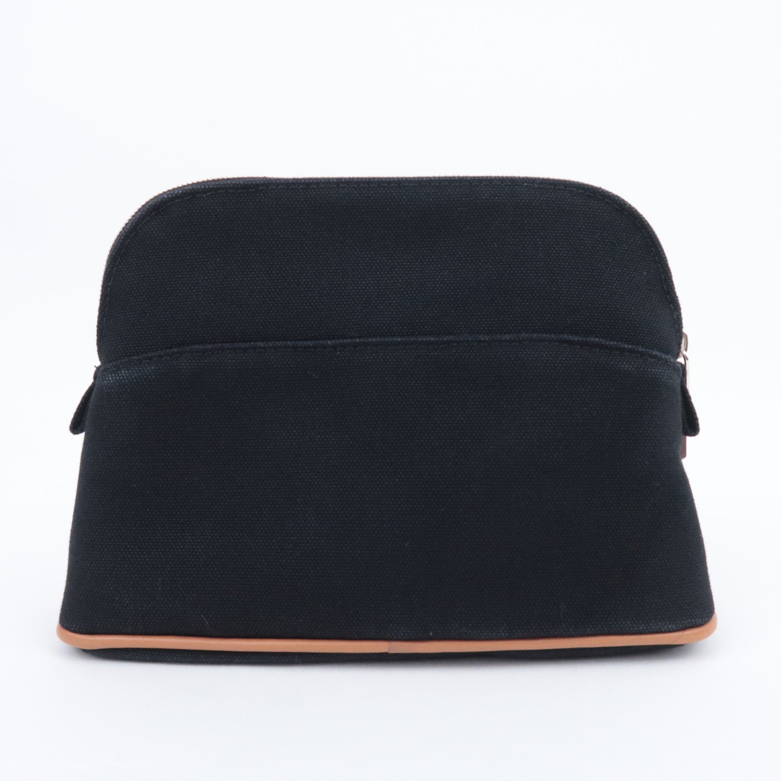 HERMES Bolide Pouch Mini 20 Canvas Leather Black