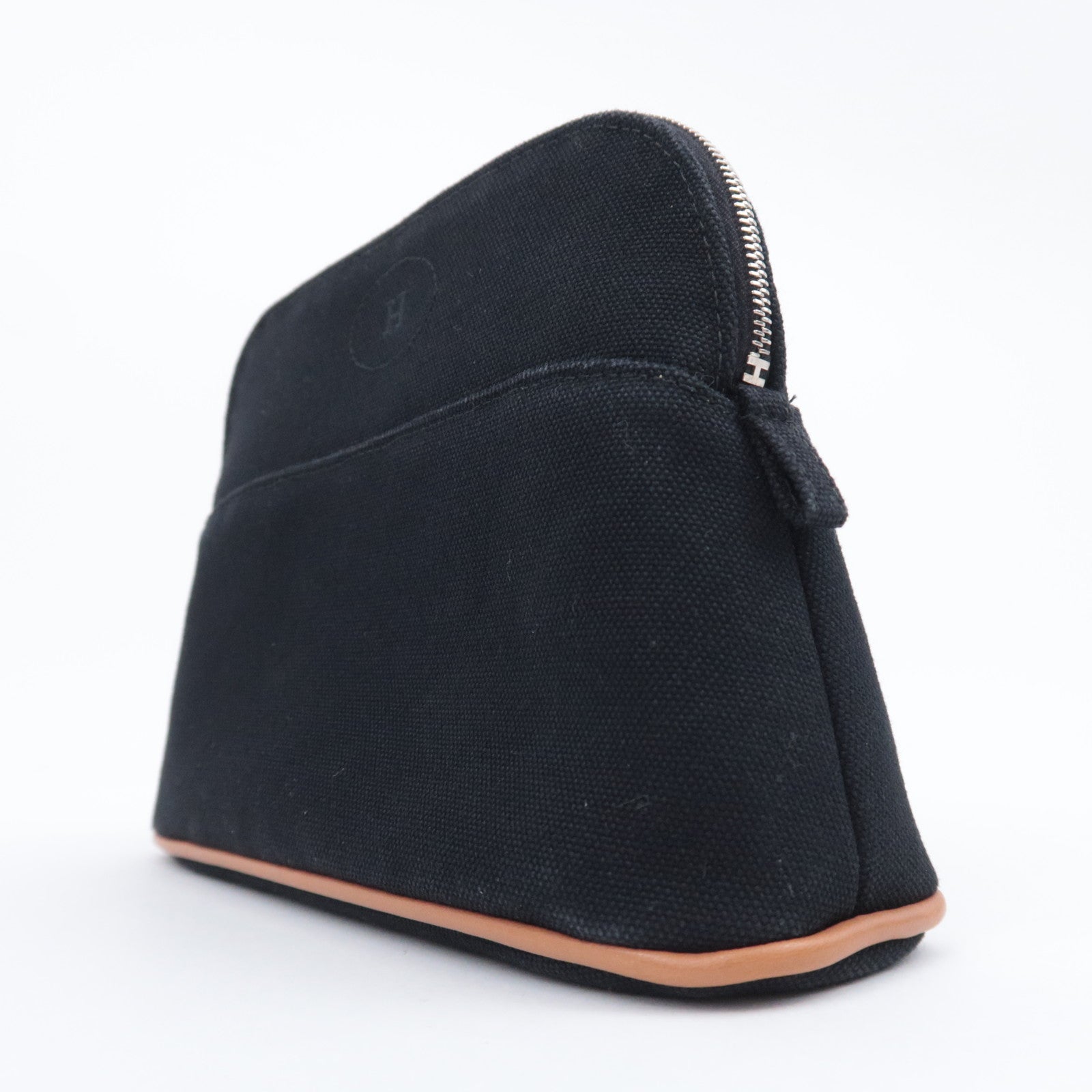 HERMES Bolide Pouch Mini 20 Canvas Leather Black