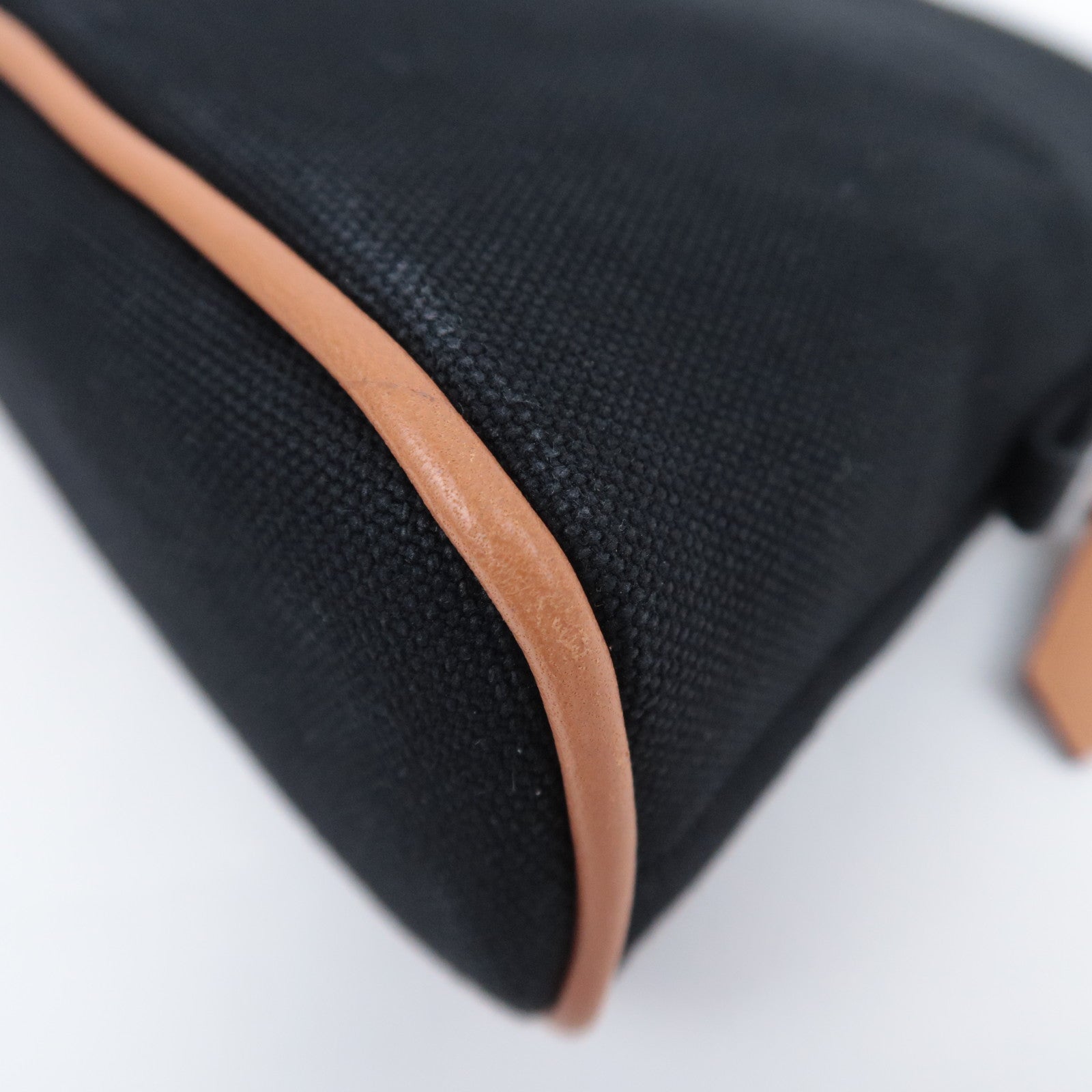HERMES Bolide Pouch Mini 20 Canvas Leather Black