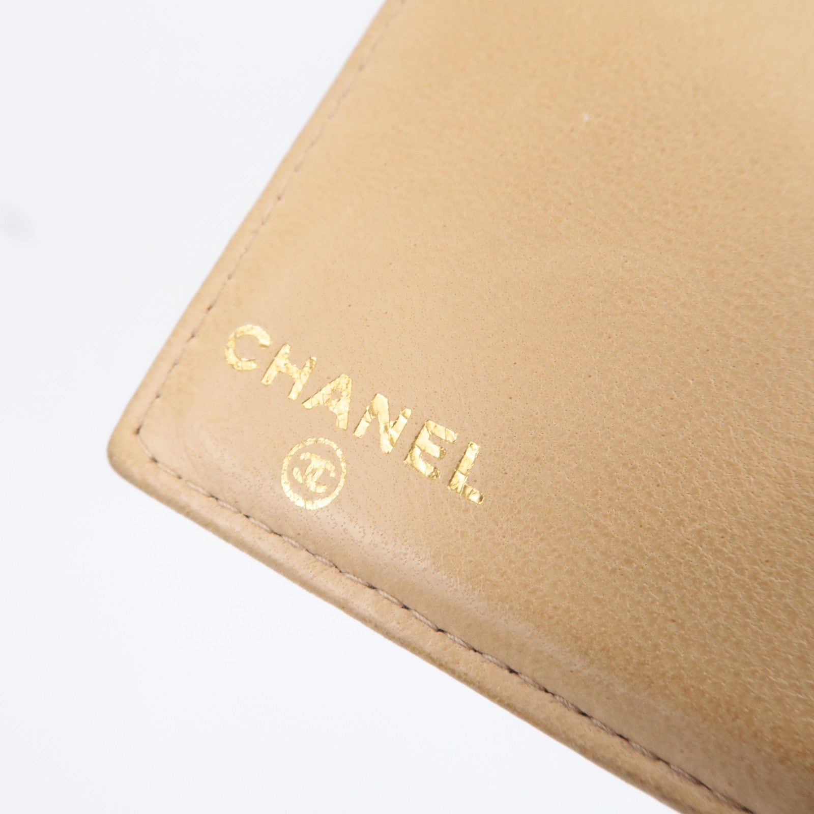 CHANEL Coco Mark Caviarskin Wallet Beige